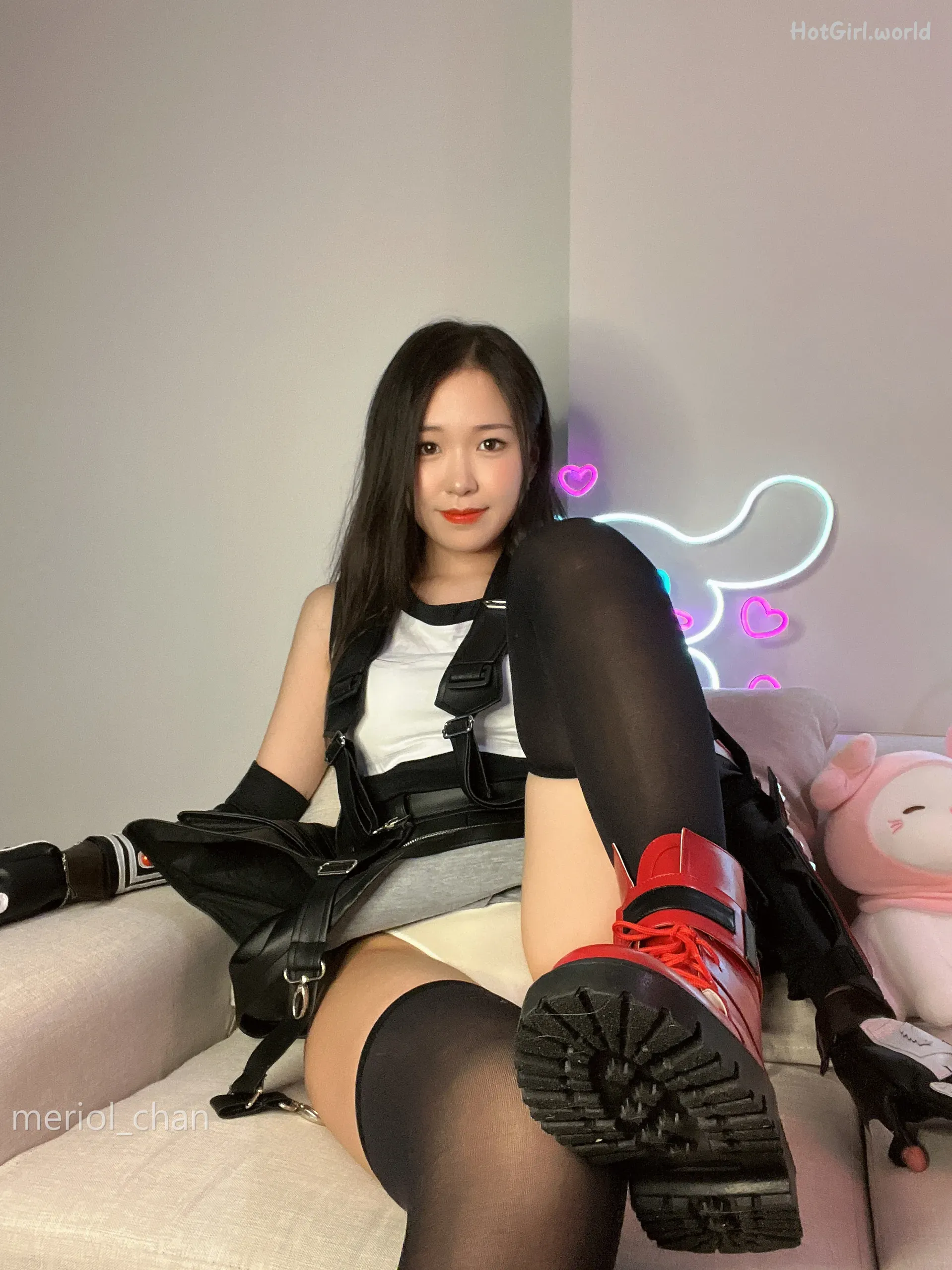 Coser@Meriol Chan - Tifa Cosplay(66 photos + 13 uncensored photos) 第27张图