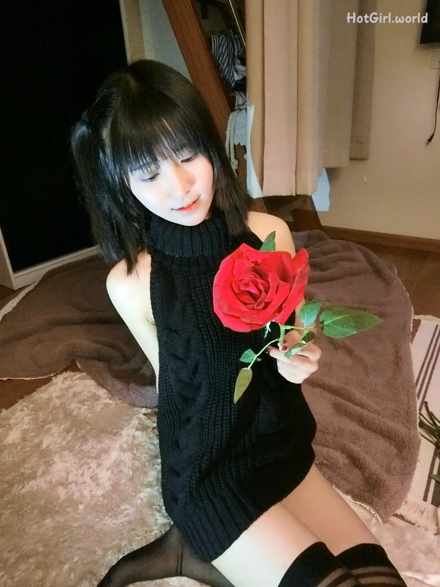 Coser@布丁大法 (Pudding Dafa) - VIP图包之毛衣黑丝无修正原版 第21张图