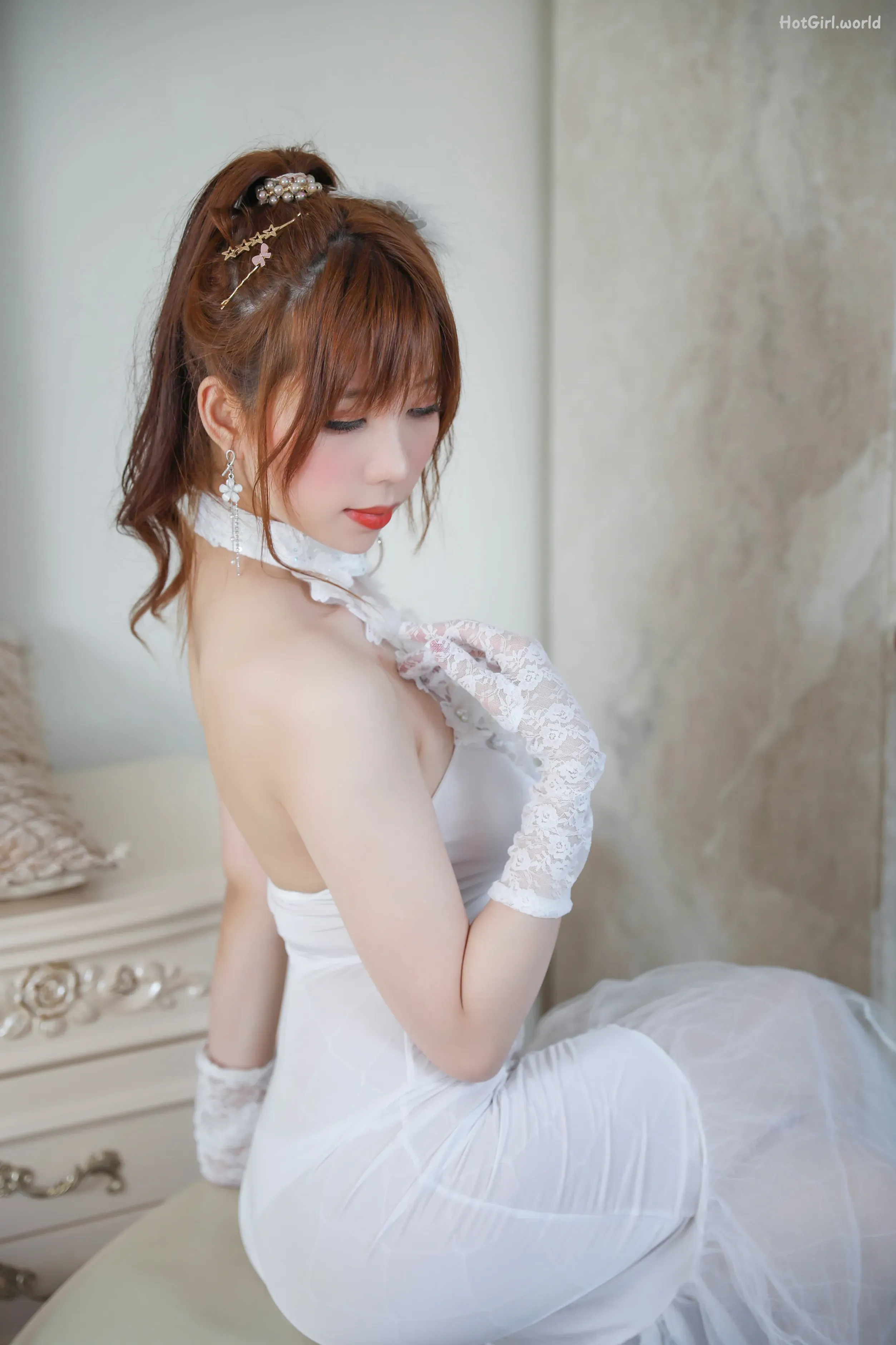 Coser-Kano-Nozomi-鹿野希-白礼服 第3张图