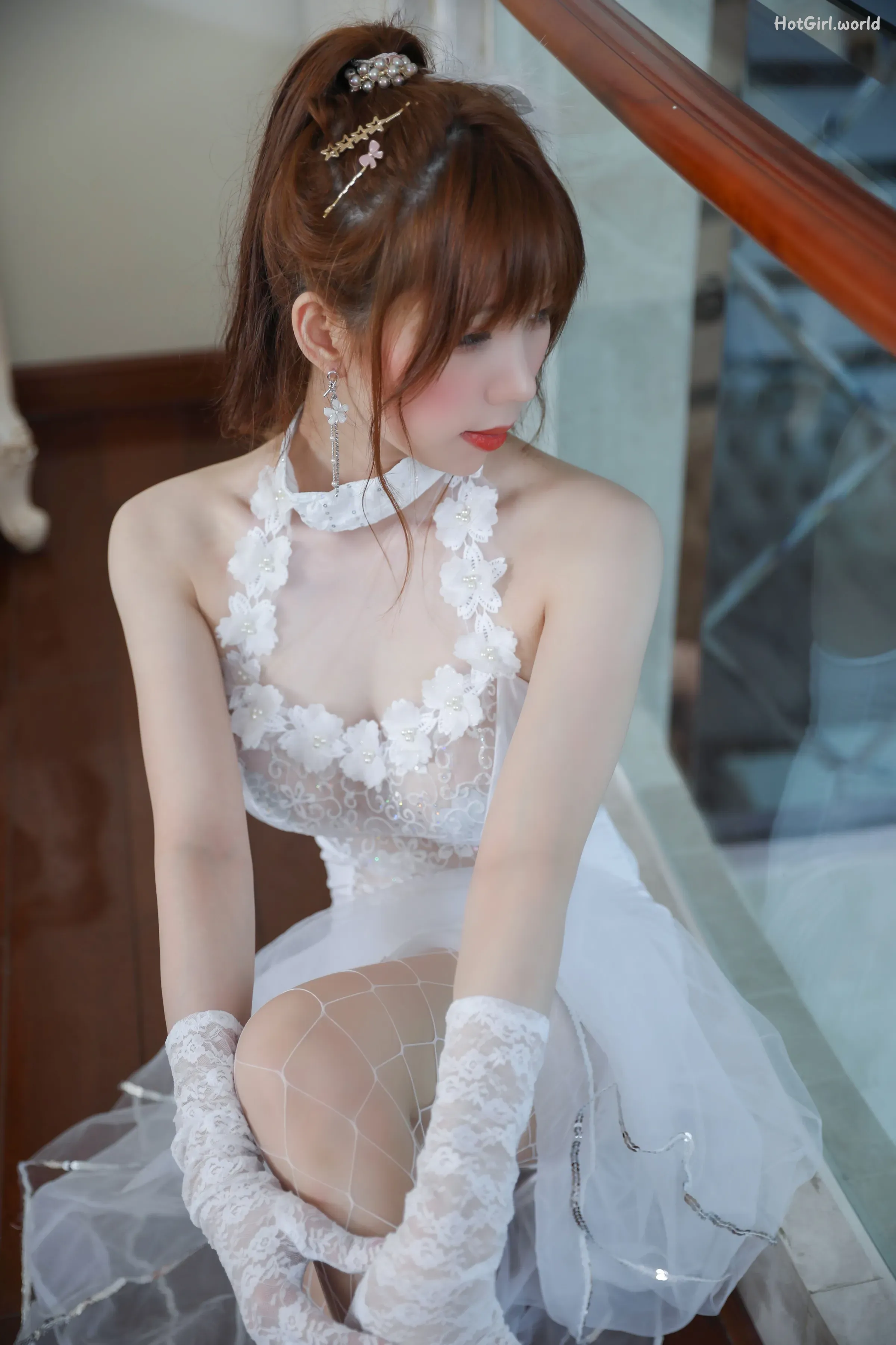 Coser-Kano-Nozomi-鹿野希-白礼服 第34张图