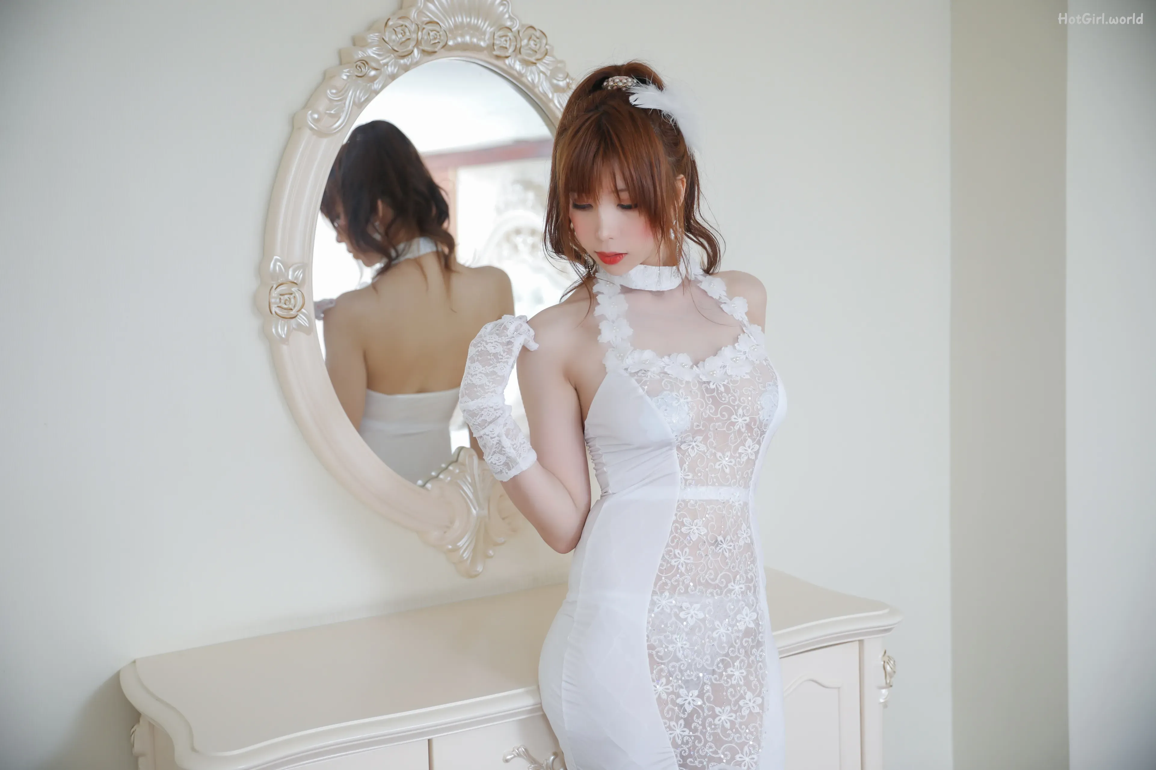 Coser-Kano-Nozomi-鹿野希-白礼服 第41张图