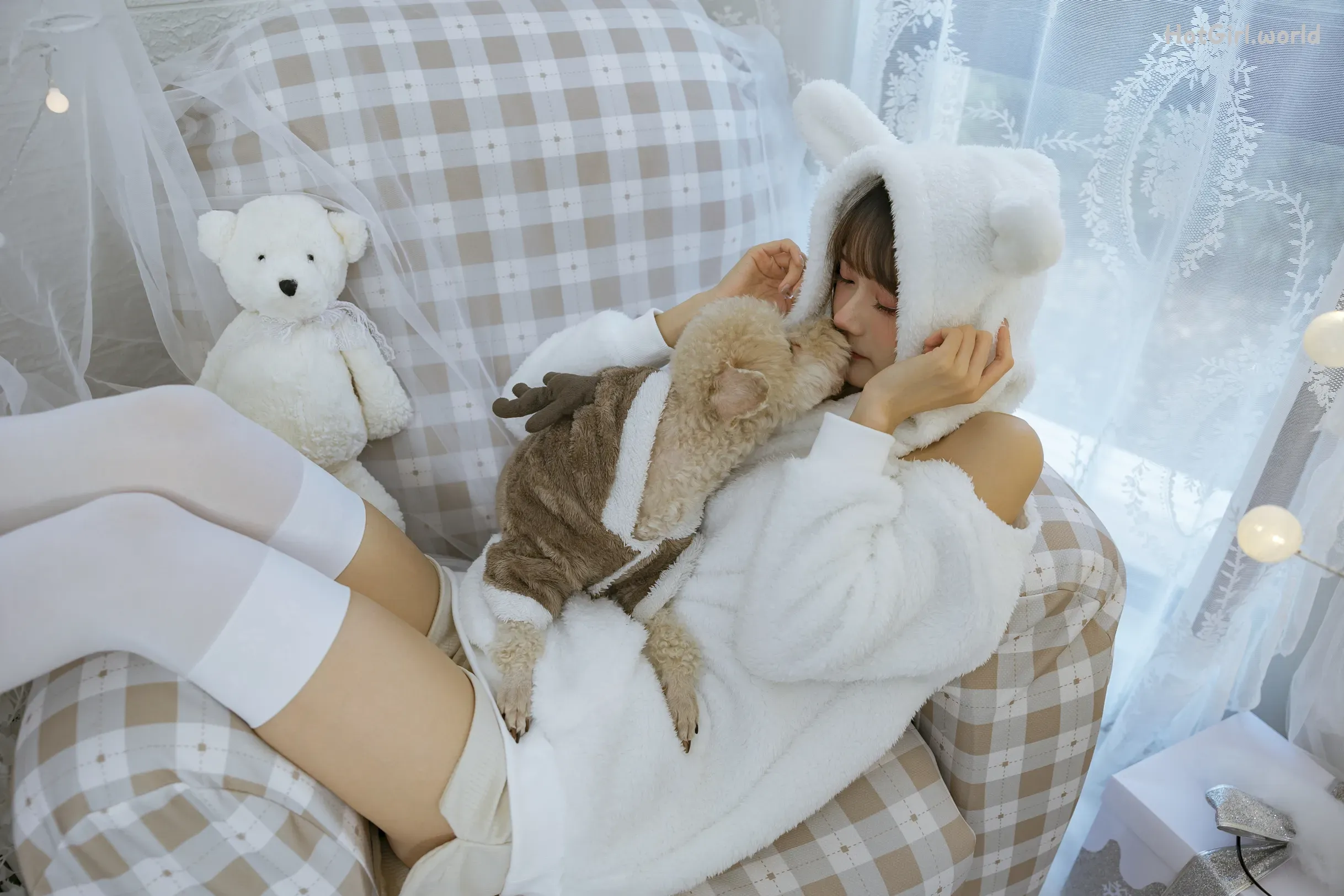 Coser-兔子Zzz不吃胡萝卜-温馨少女与宠物们 第9张图
