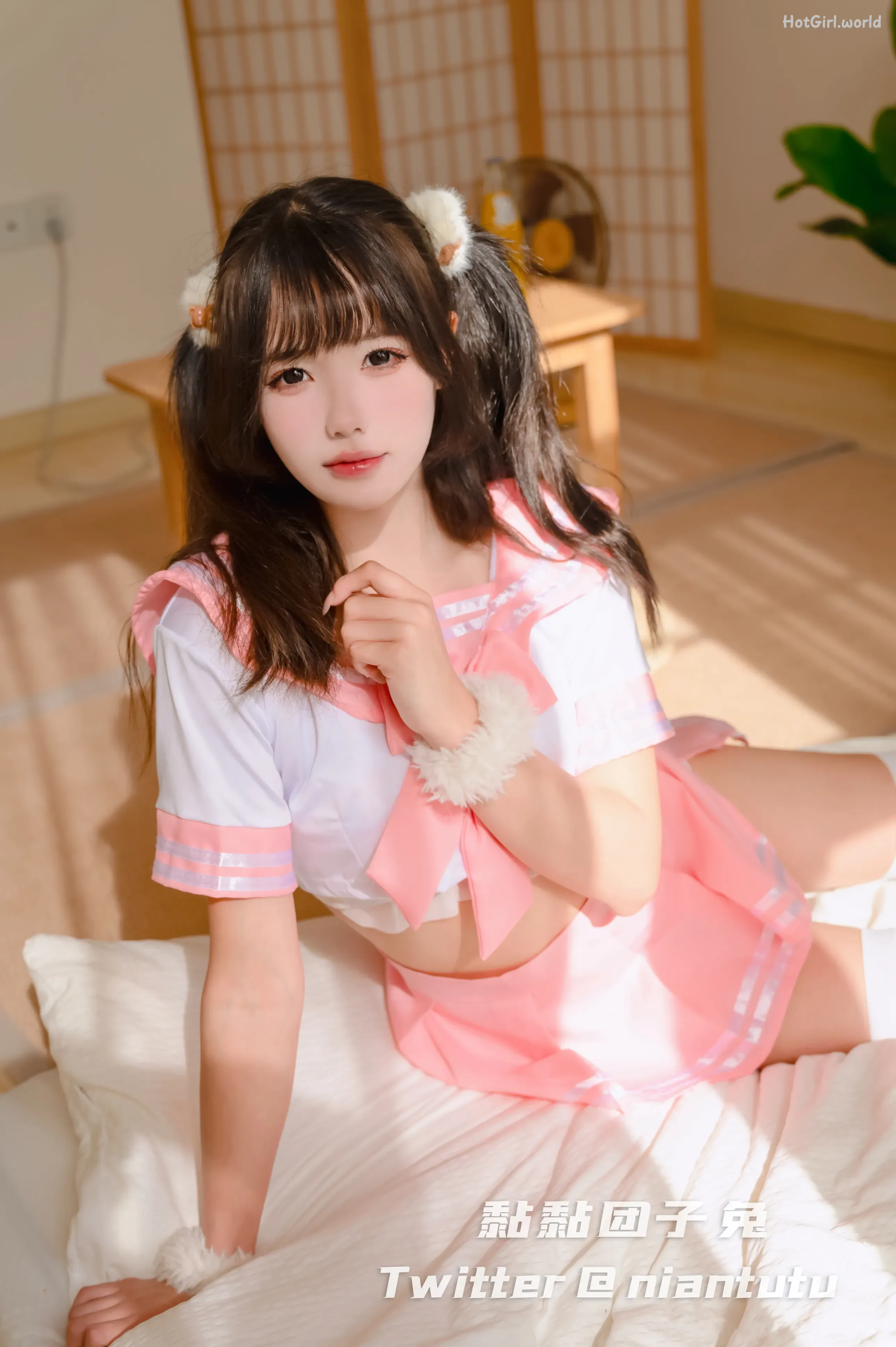 Coser-黏黏团子兔-JK(42 photos + 18 uncensored photos) 第5张图