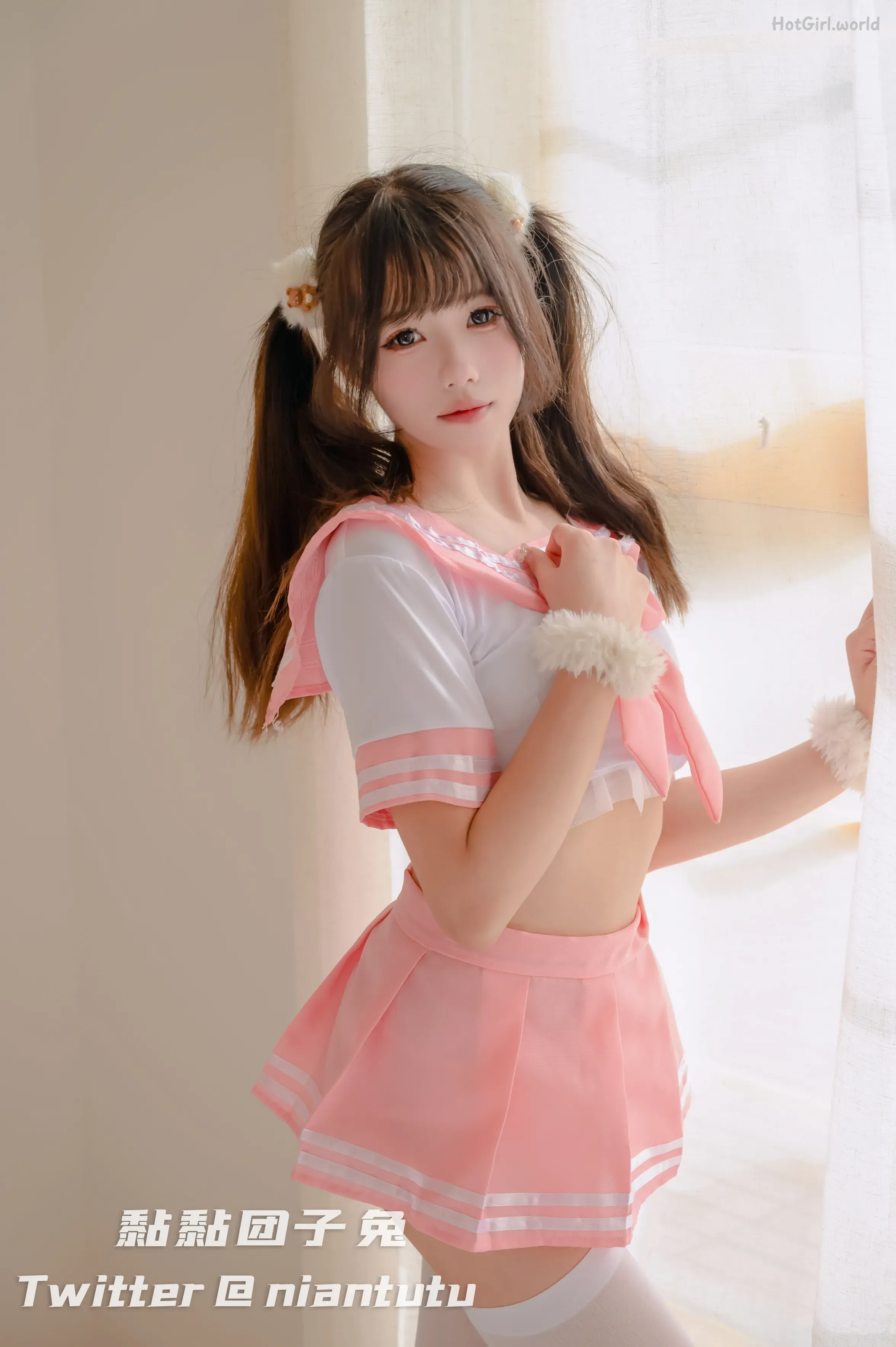 Coser-黏黏团子兔-JK(42 photos + 18 uncensored photos) 第22张图