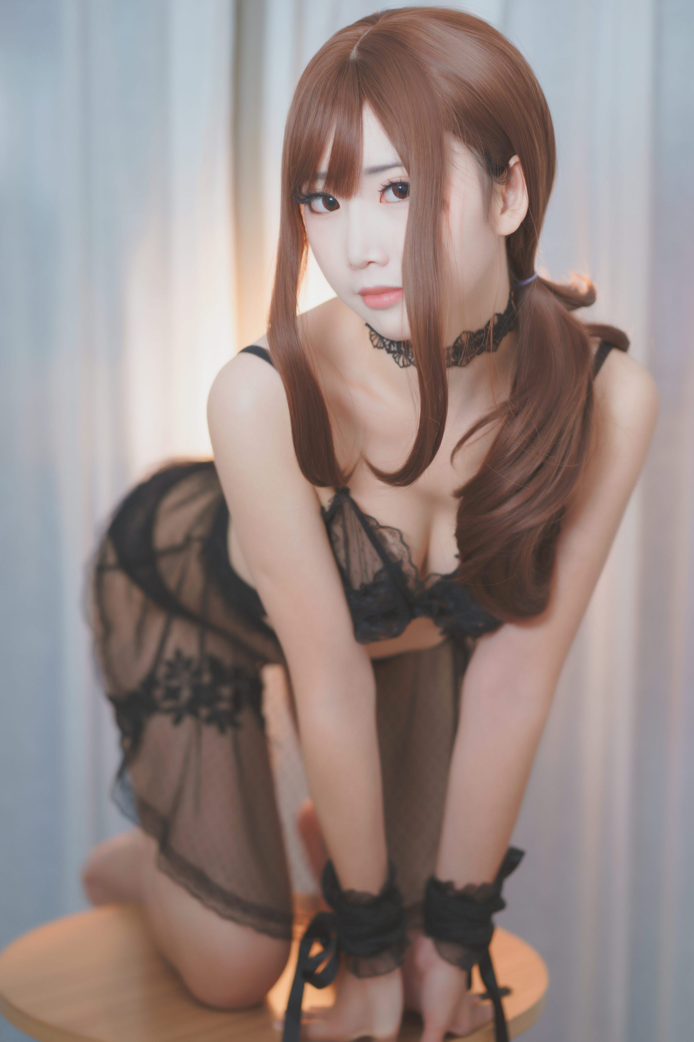 Coser@面饼仙儿 No.050 黑纱私房 第8张图