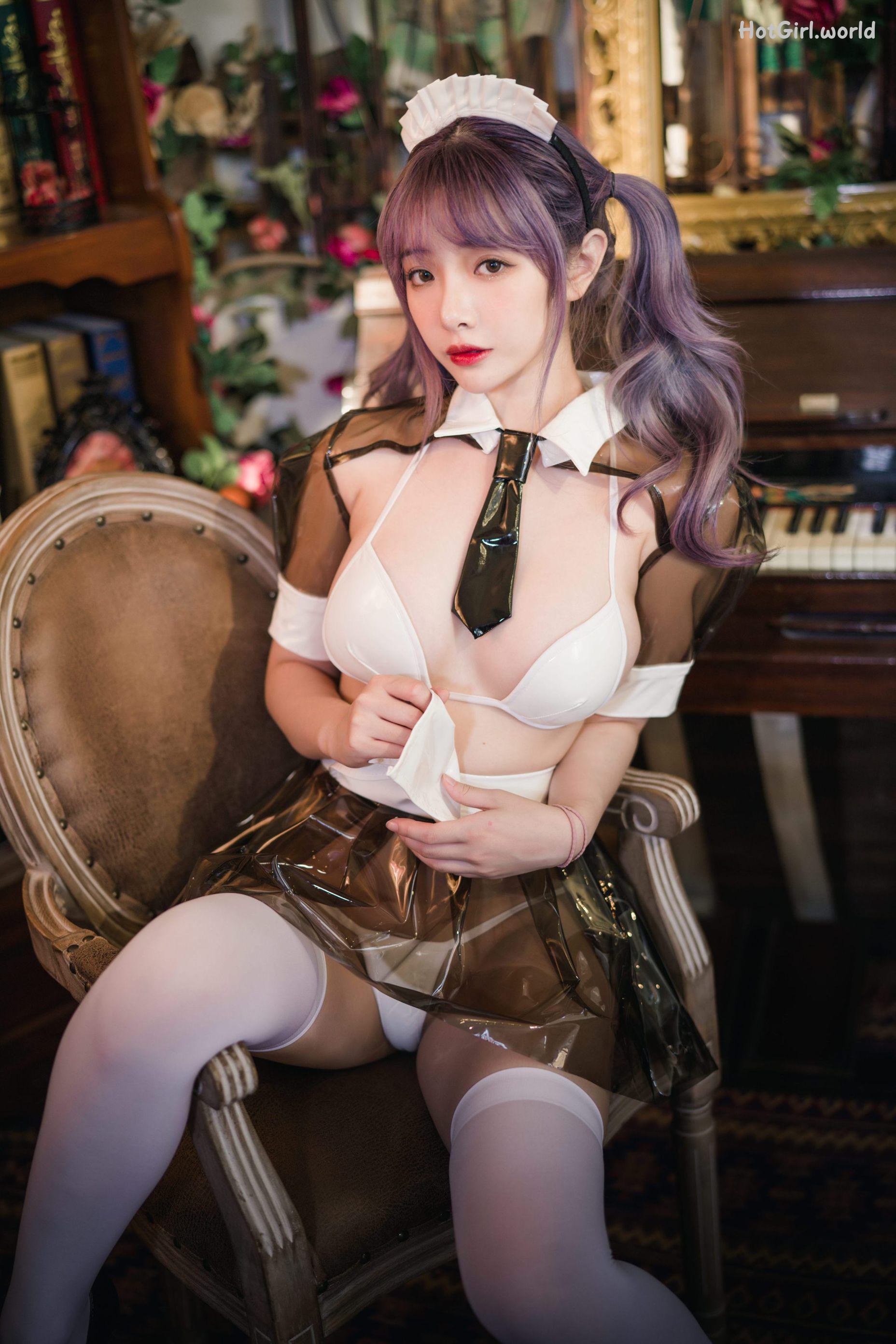 Coser@雯妹不讲道理 Vol.047 透明皮衣女仆 第10张图