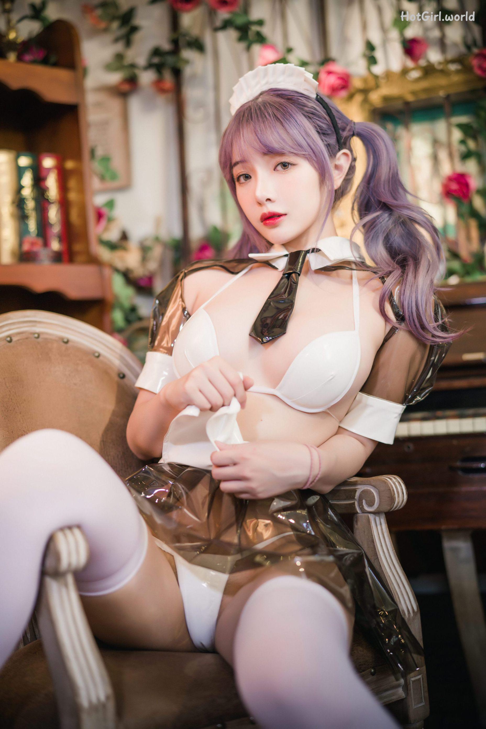 Coser@雯妹不讲道理 Vol.047 透明皮衣女仆 第11张图