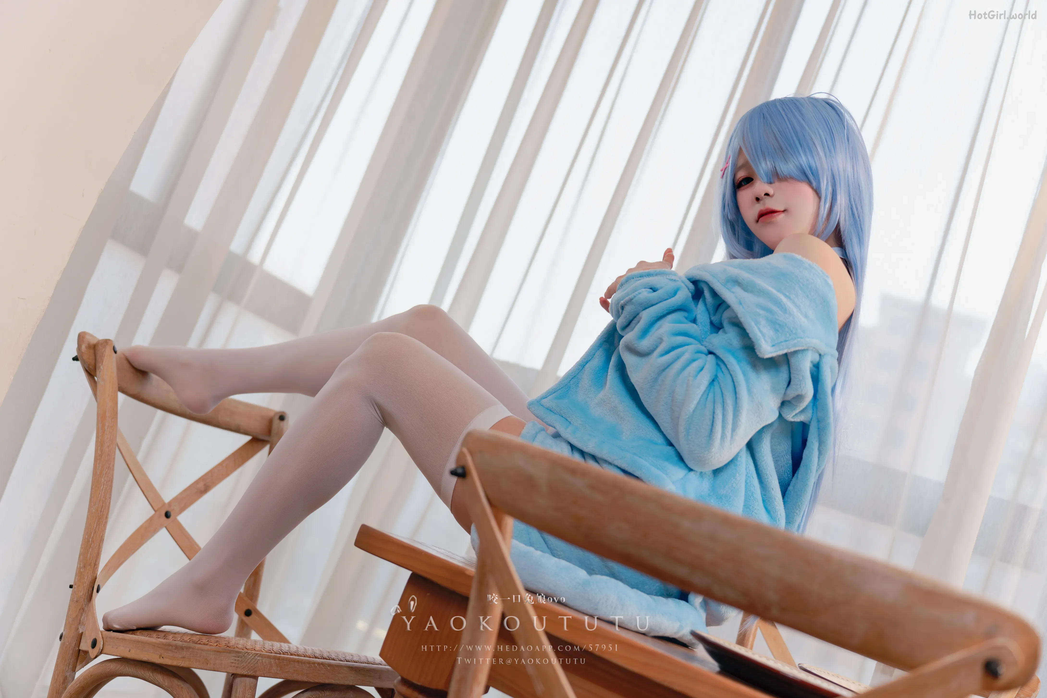 Coser@黏黏团子兔 - 『蕾姆喵喵』&小剧场(50 photos + 1 video) 第2张图