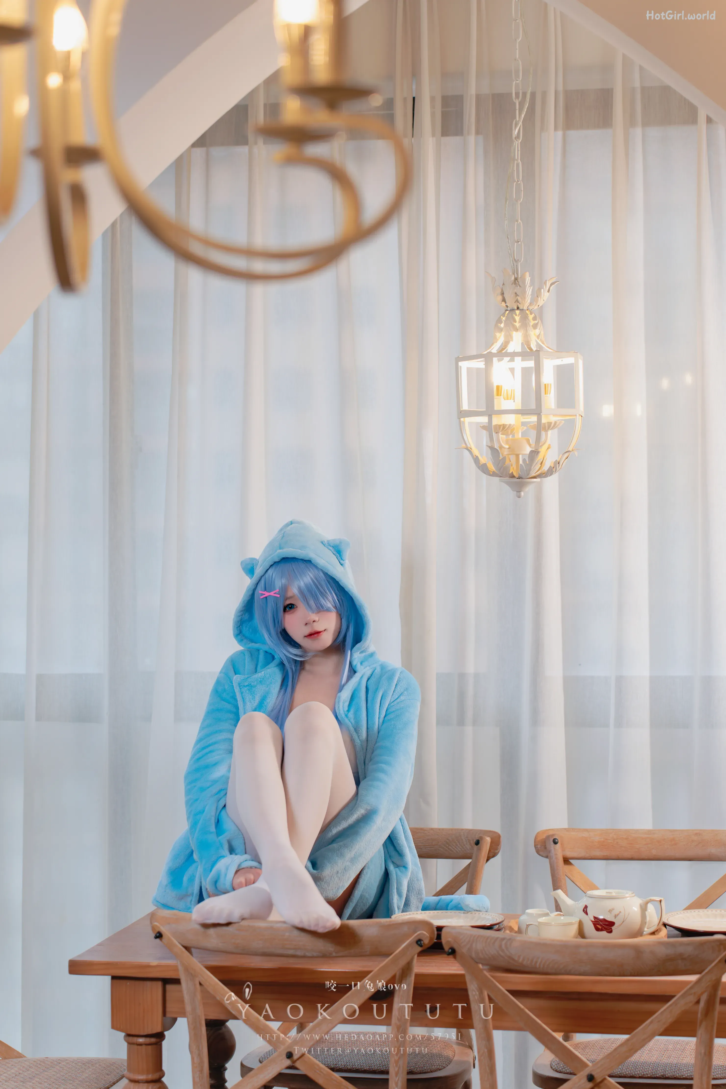 Coser@黏黏团子兔 - 『蕾姆喵喵』&小剧场(50 photos + 1 video) 第6张图