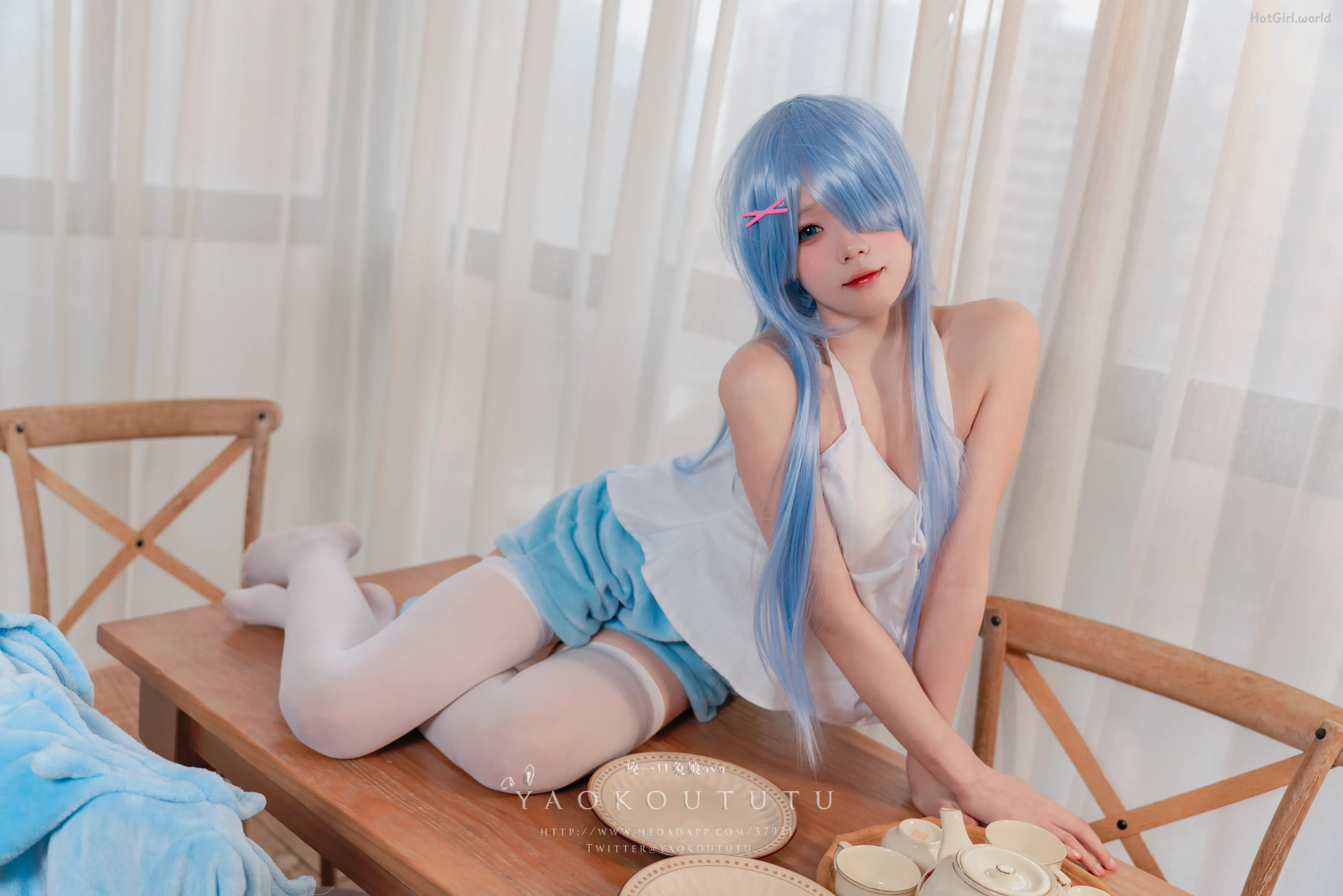 Coser@黏黏团子兔 - 『蕾姆喵喵』&小剧场(50 photos + 1 video) 第22张图