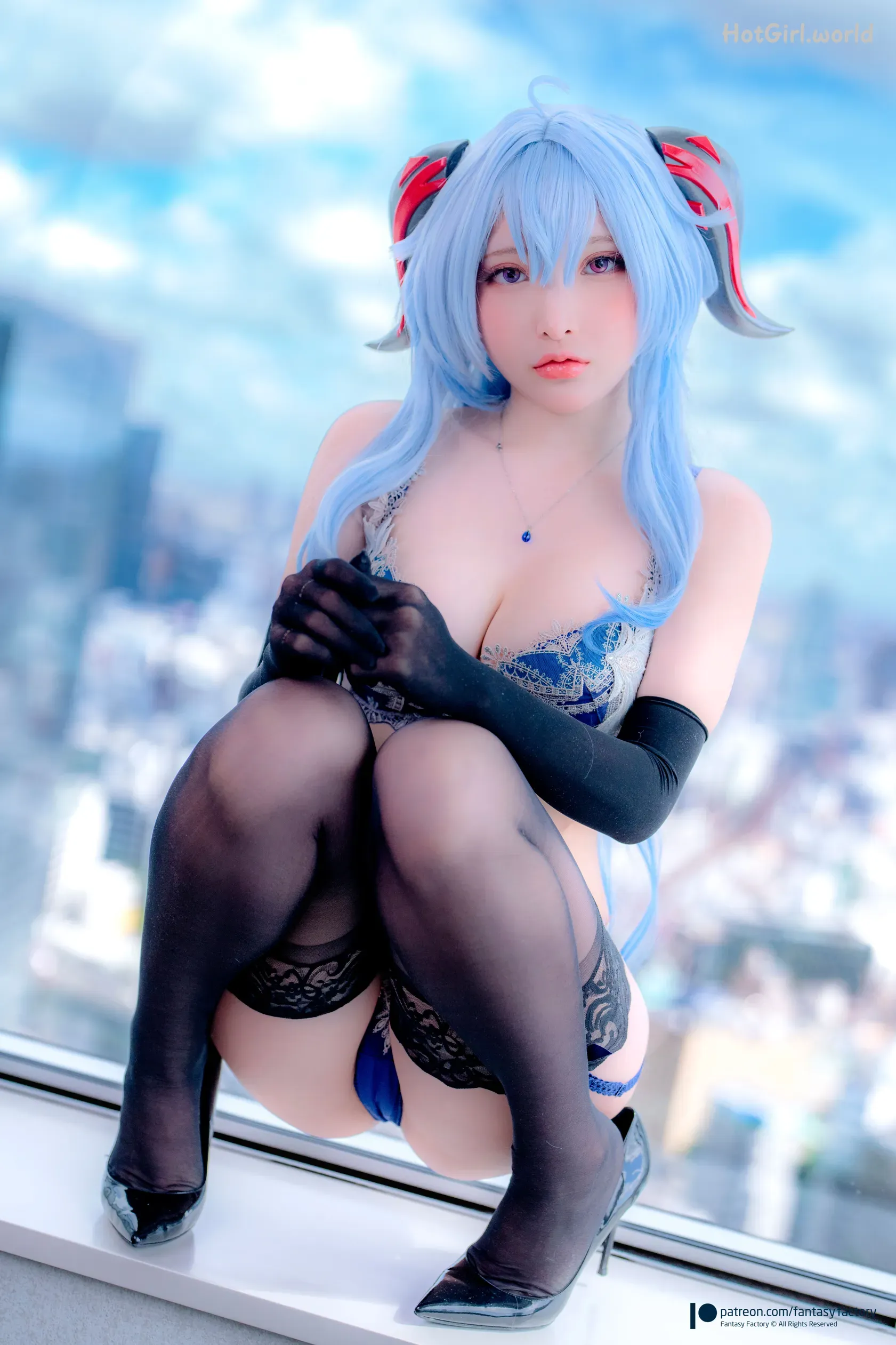 Fantasy Factory-小丁-Cosplay写真 - 甘雨内衣(33 photos + 18 uncensored photos) 第11张图