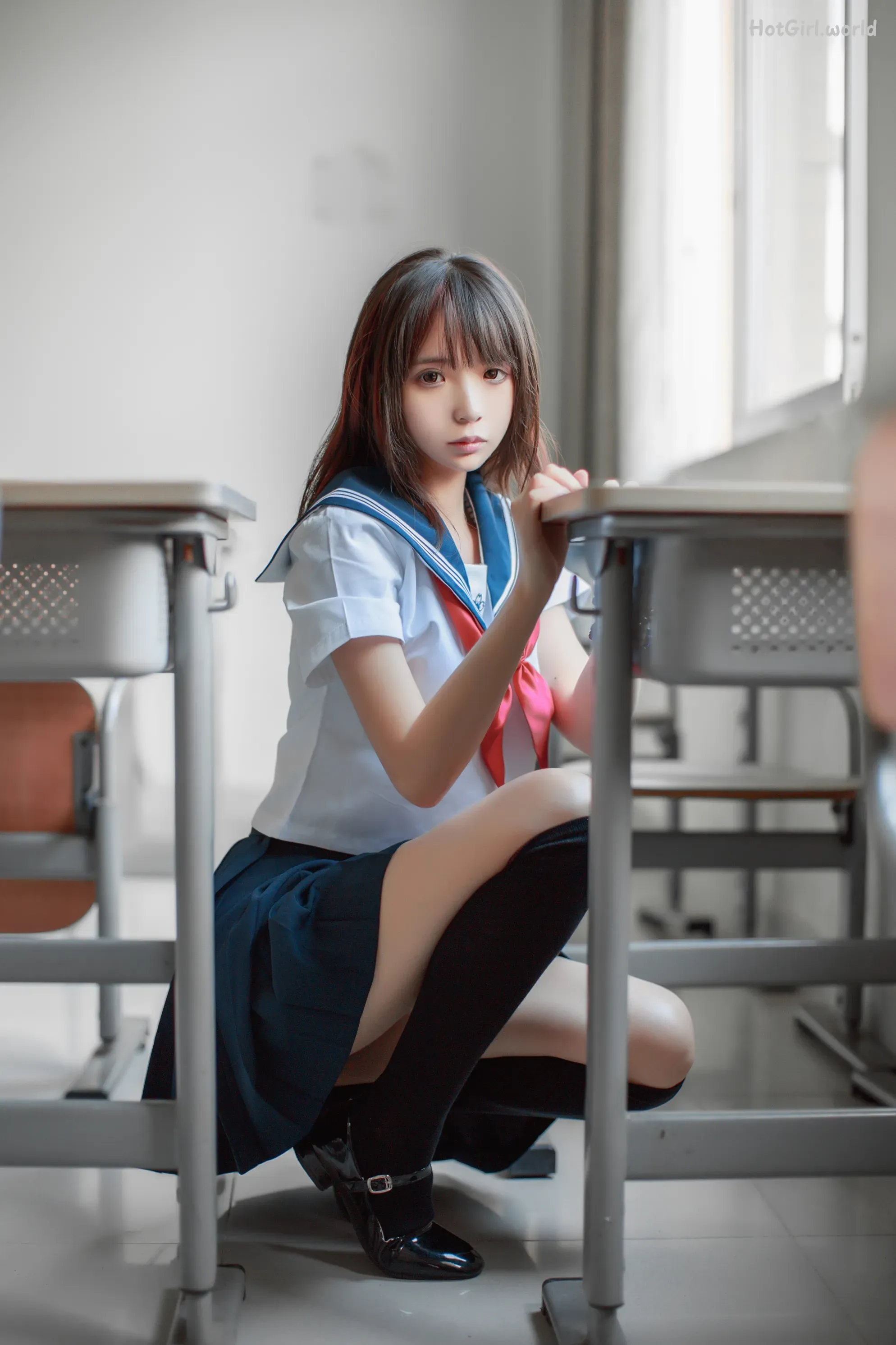 Coser-疯猫ss-同桌的水手服 第5张图