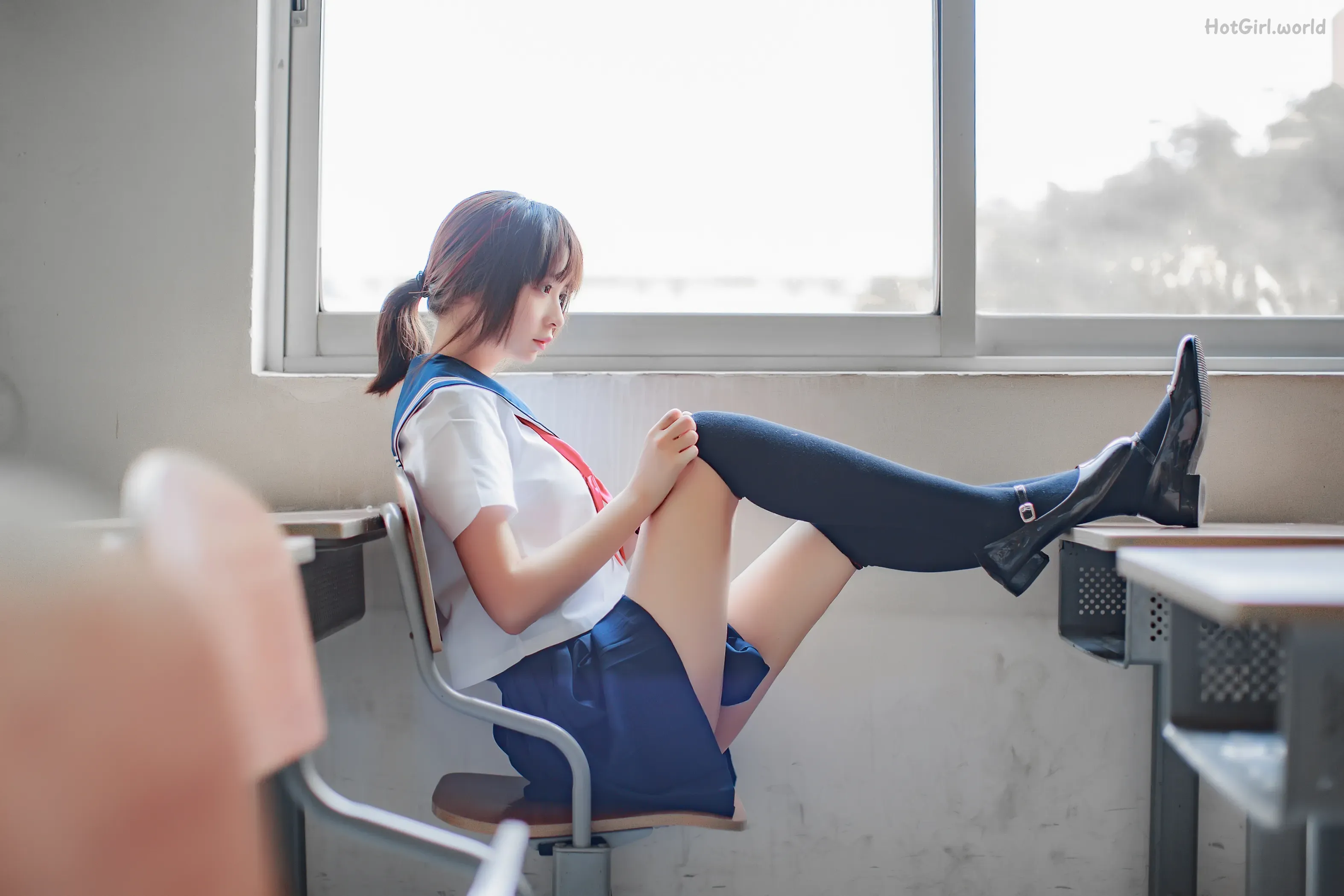 Coser-疯猫ss-同桌的水手服 第21张图