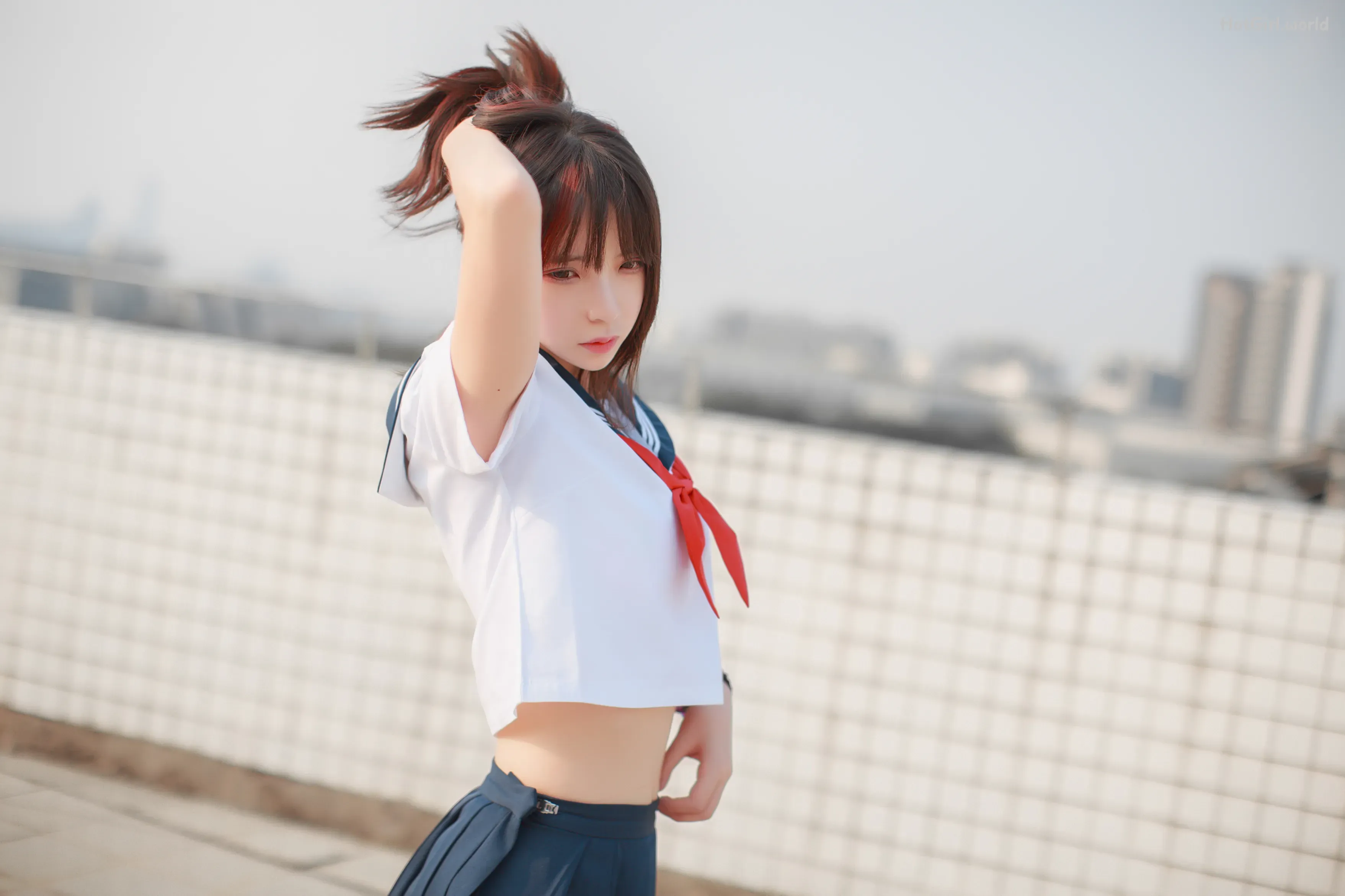 Coser-疯猫ss-同桌的水手服 第33张图