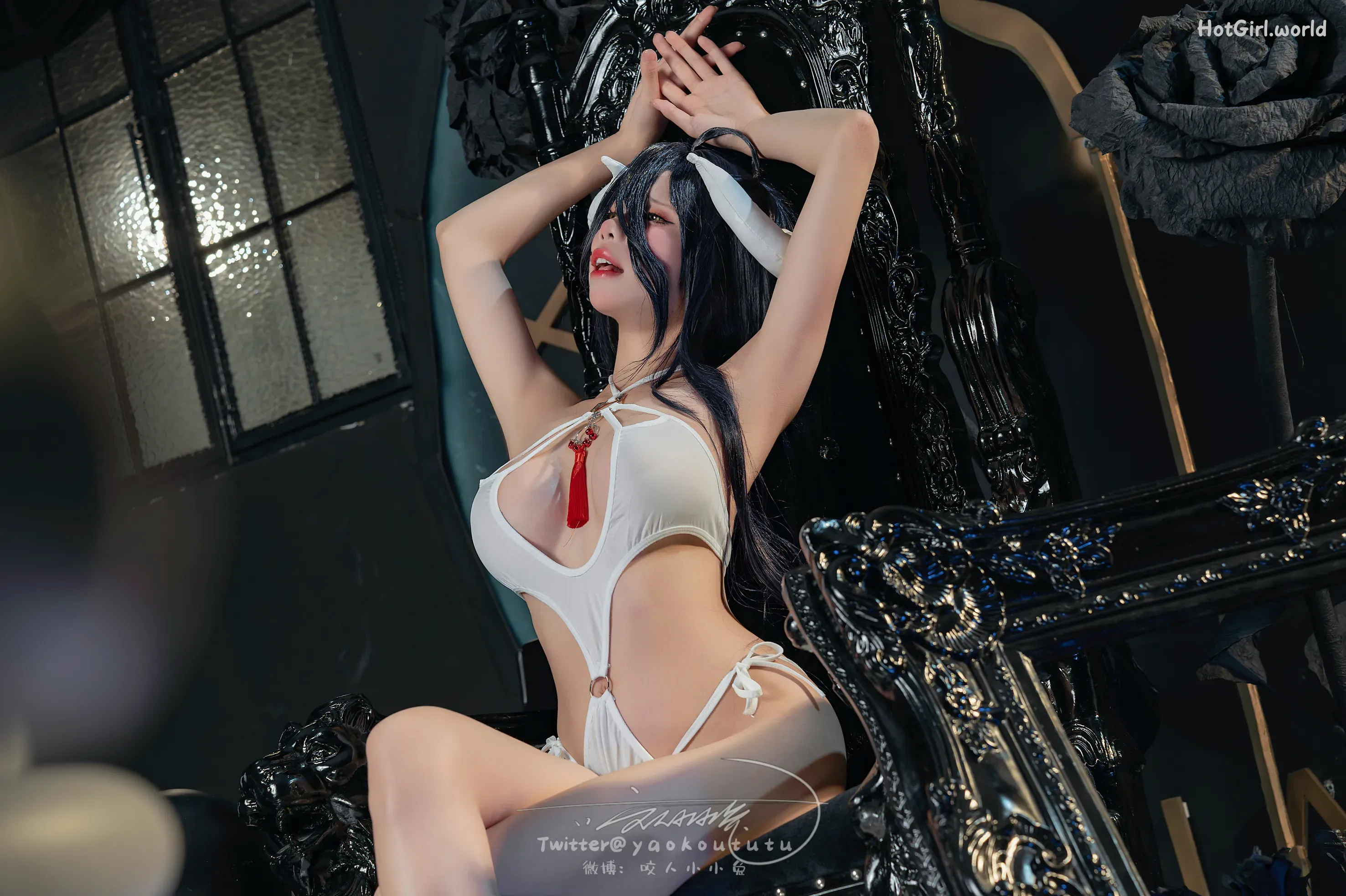 Coser-黏黏团子兔-魅魔之耻-雅儿贝德&Tell me 第18张图