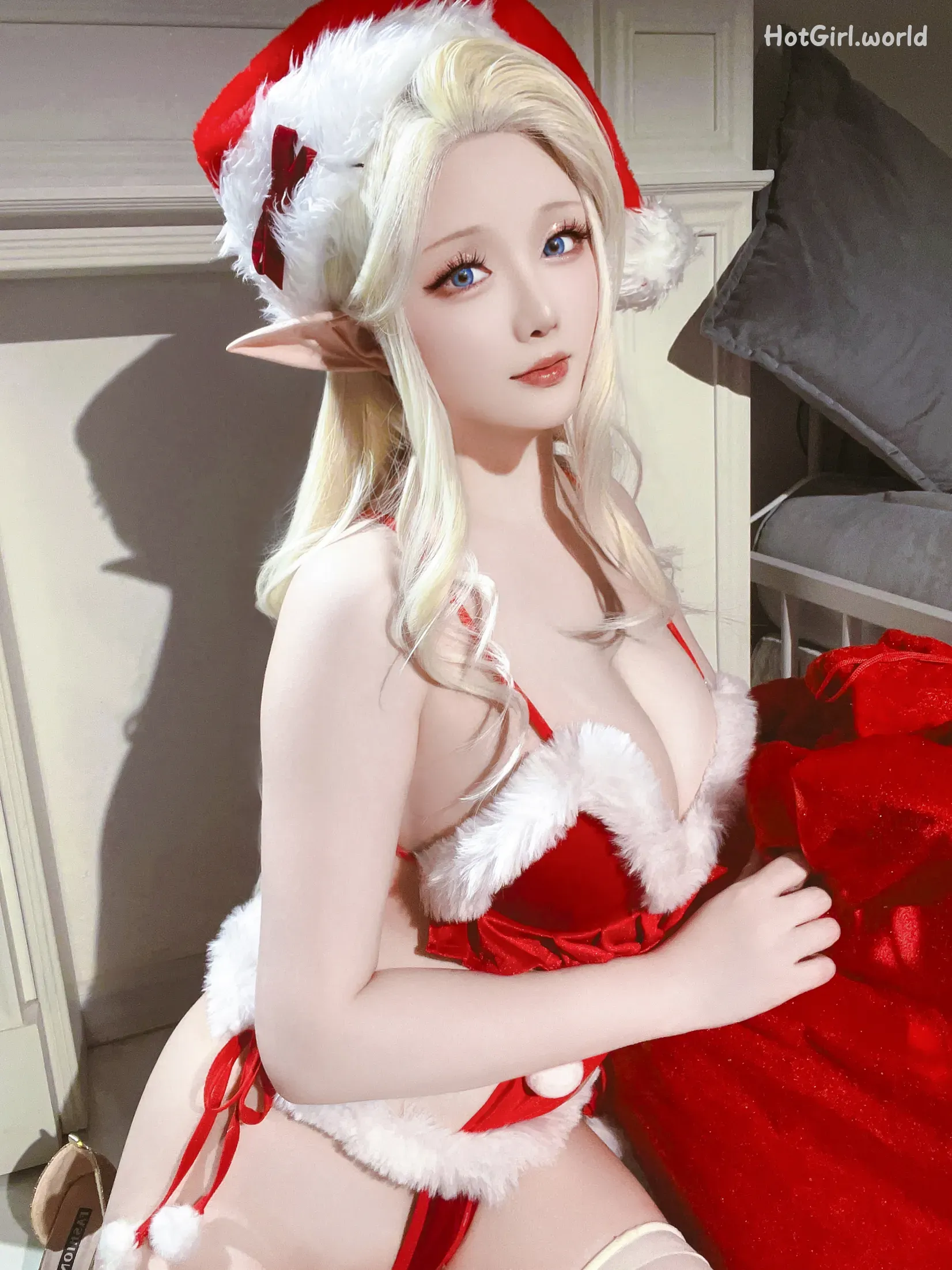 Coser-星之迟迟Hoshilily-圣诞精灵篇B-圣诞老人 第4张图