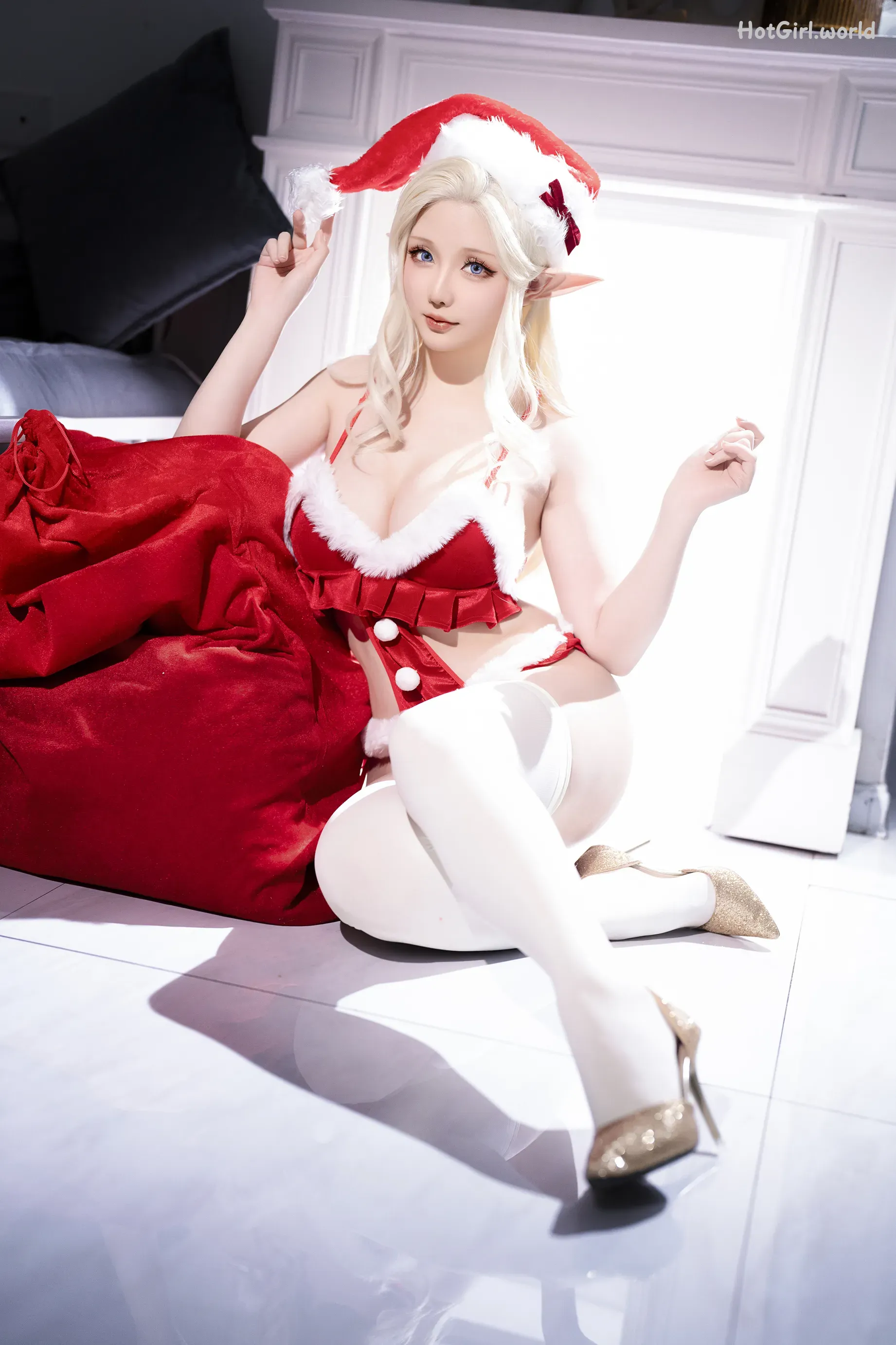 Coser-星之迟迟Hoshilily-圣诞精灵篇B-圣诞老人 第37张图