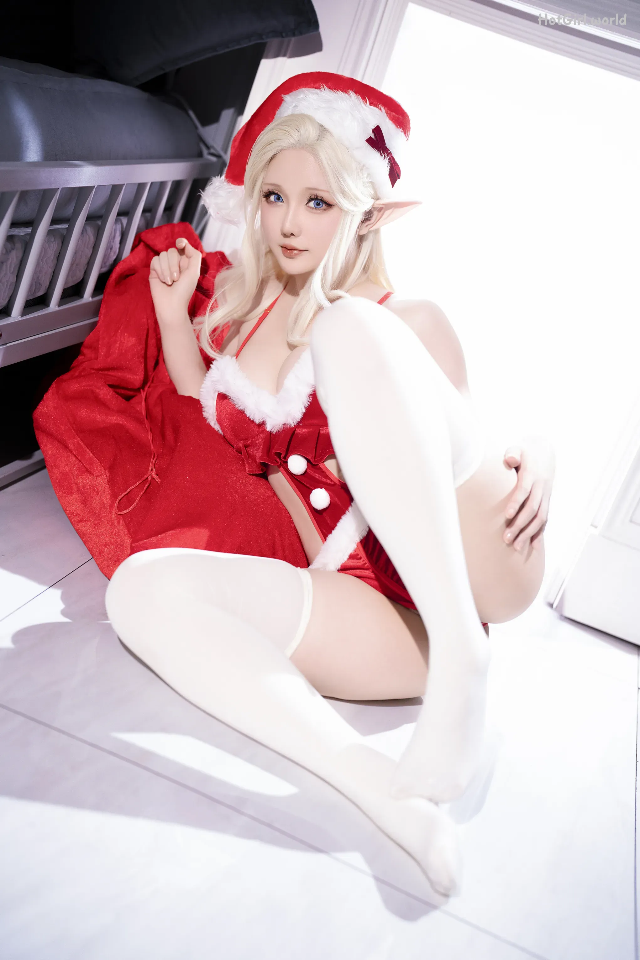 Coser-星之迟迟Hoshilily-圣诞精灵篇B-圣诞老人 第53张图