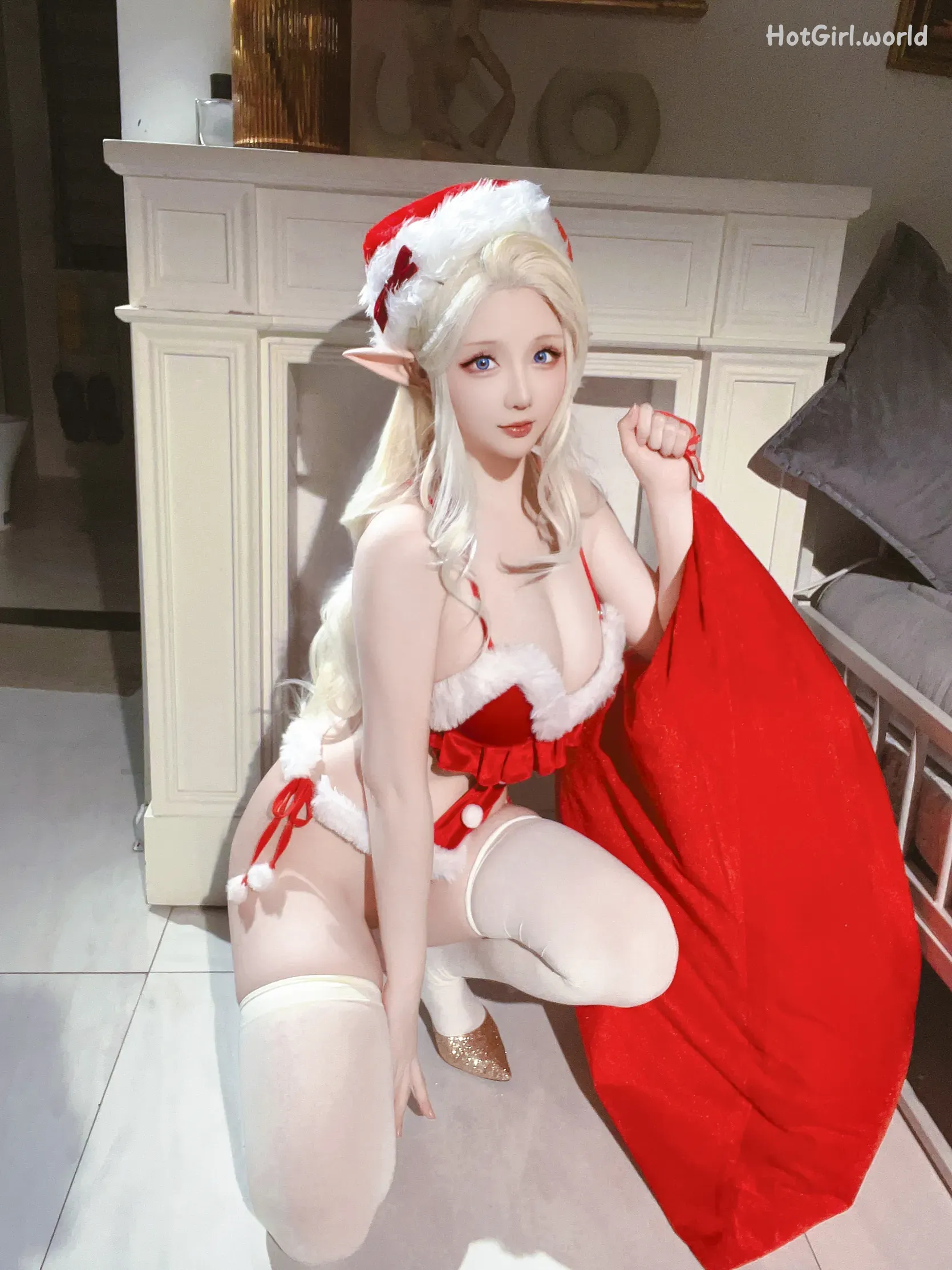 Coser-星之迟迟Hoshilily-圣诞精灵篇B-圣诞老人 第98张图