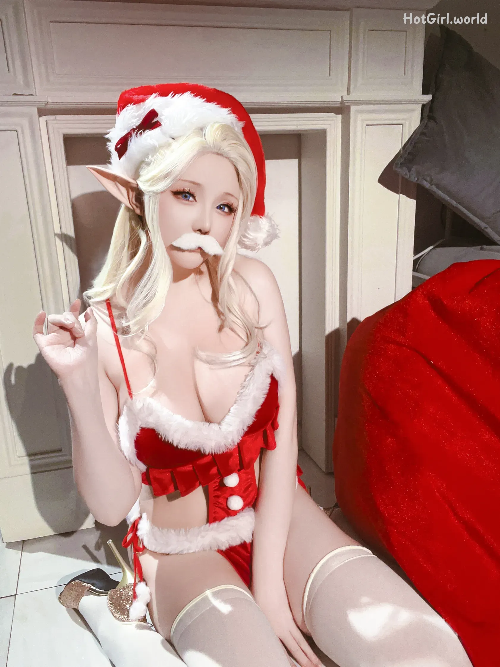 Coser-星之迟迟Hoshilily-圣诞精灵篇B-圣诞老人 第103张图