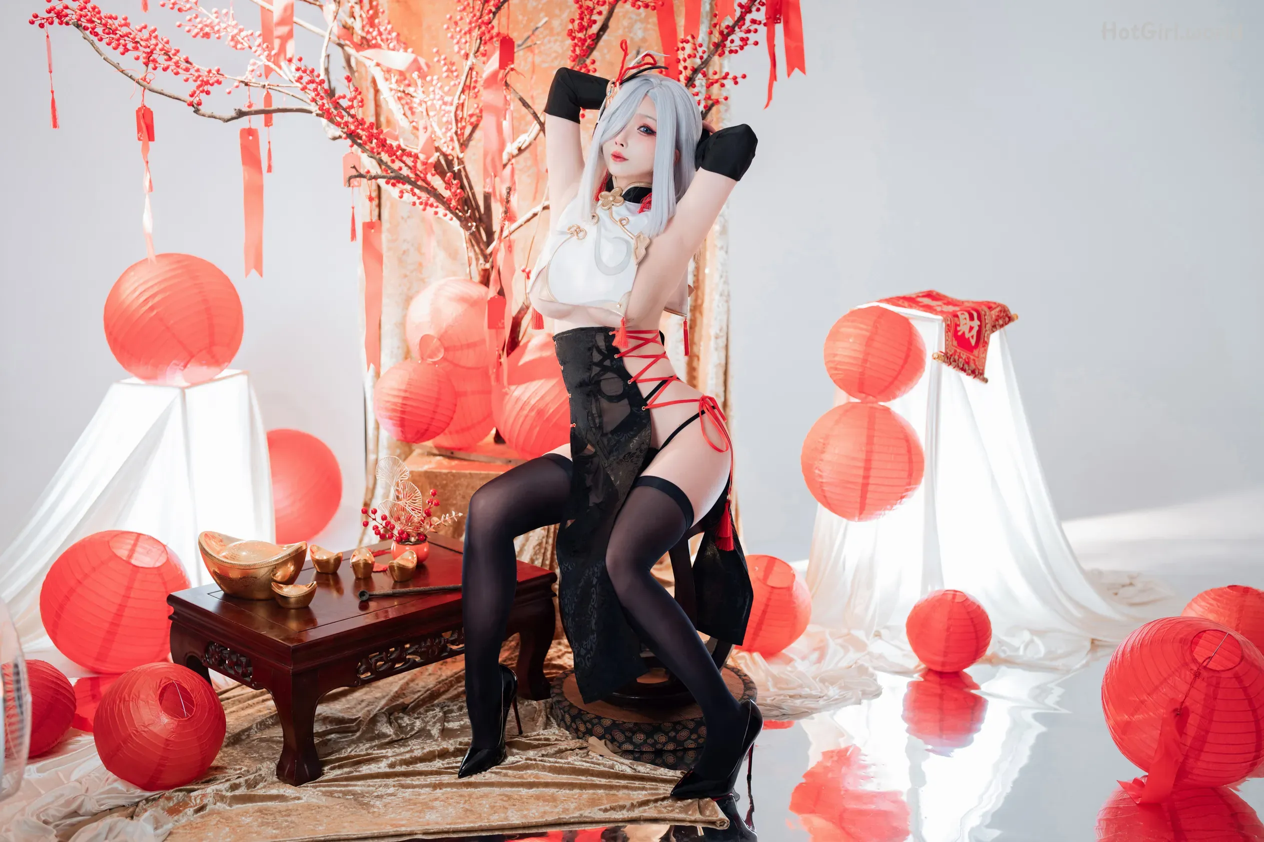 Coser-rioko-凉凉子-申鹤旗袍 第12张图