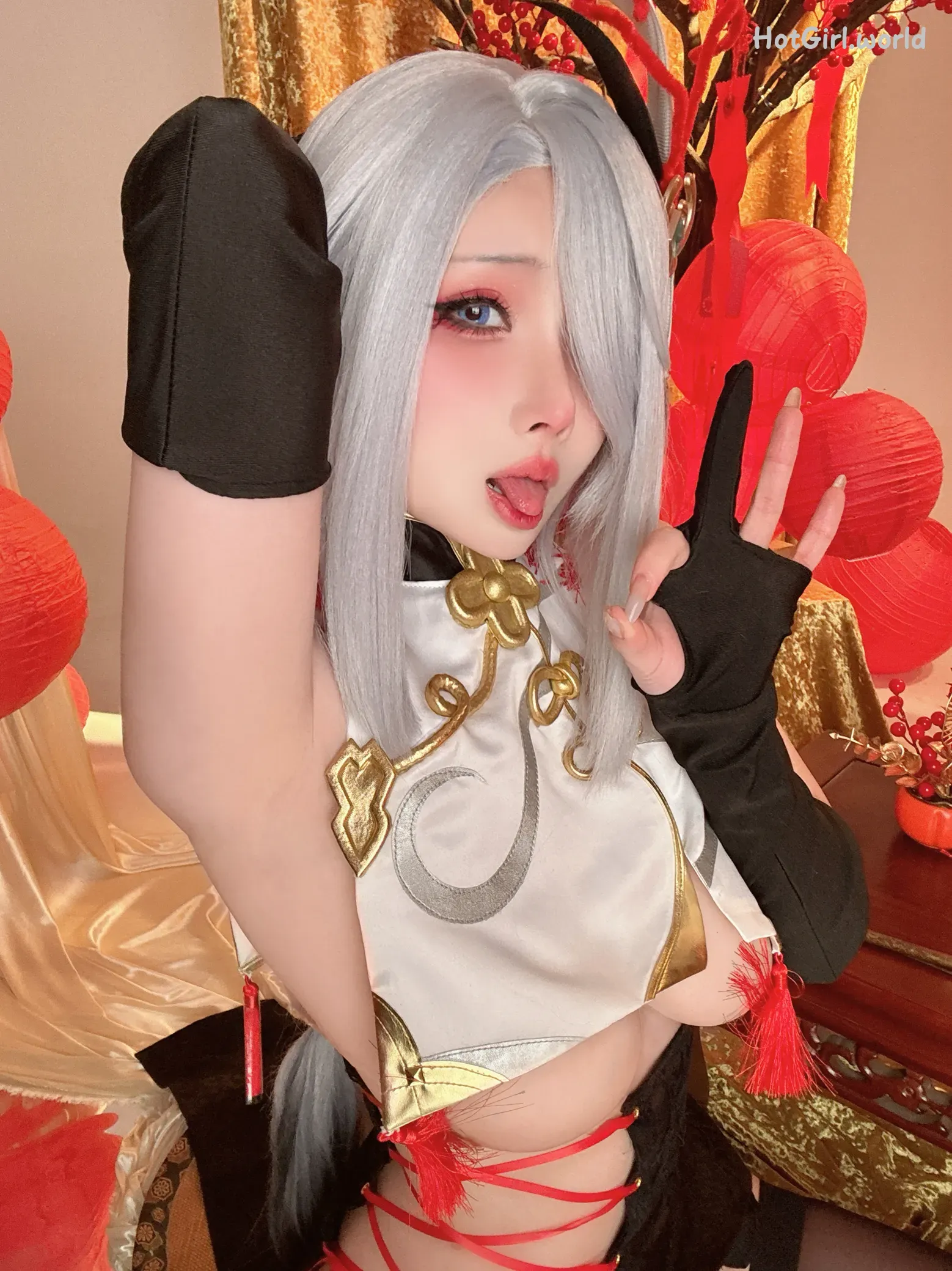 Coser-rioko-凉凉子-申鹤旗袍 第33张图
