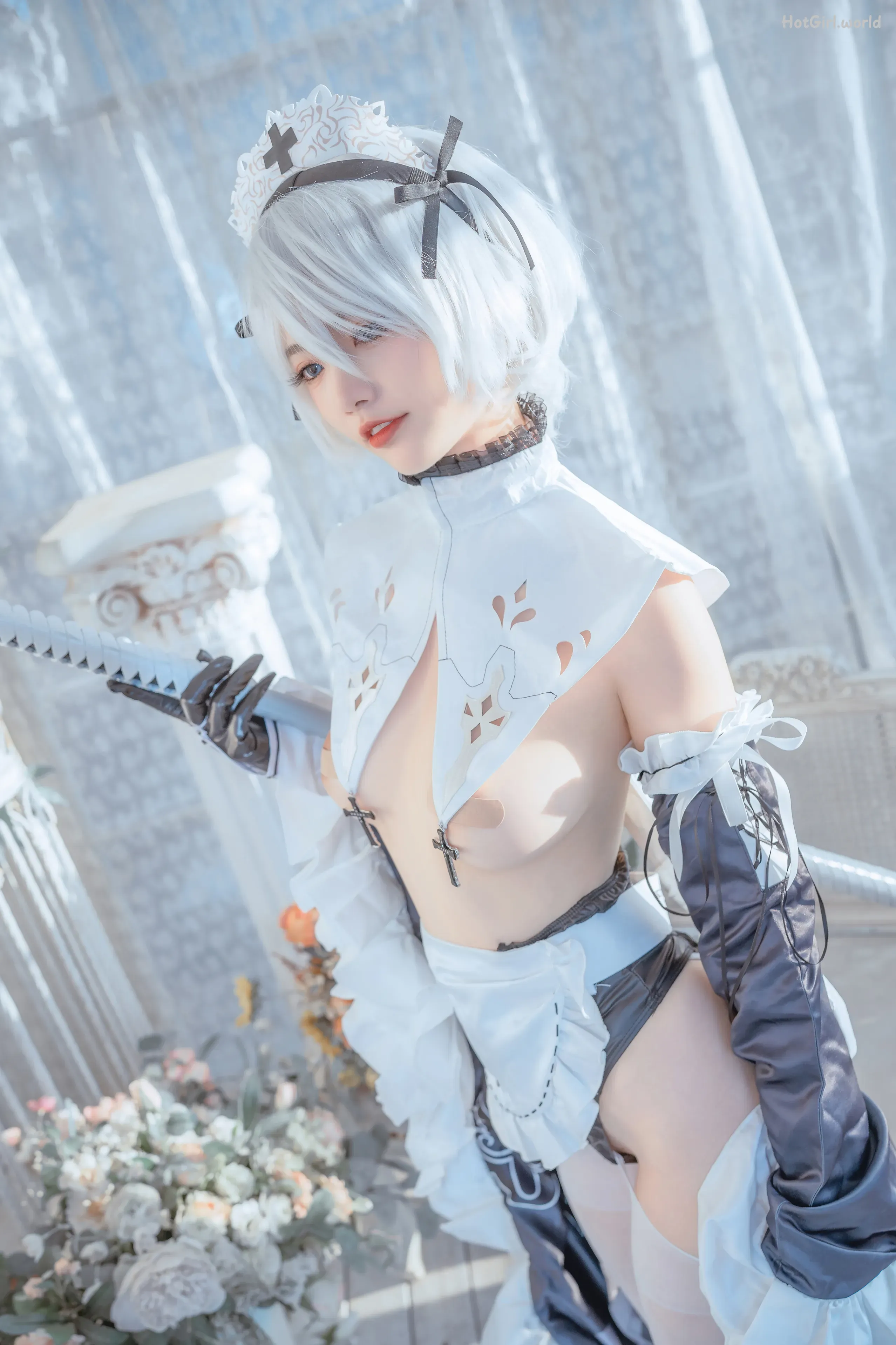 Coser-桃良阿宅-女仆2b 第24张图
