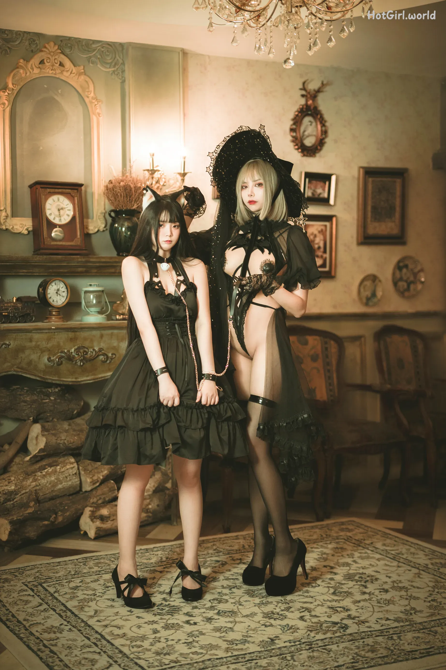 Coser-落落-Raku-魔女黑猫(35 photos + 22 uncensored photos) 第2张图