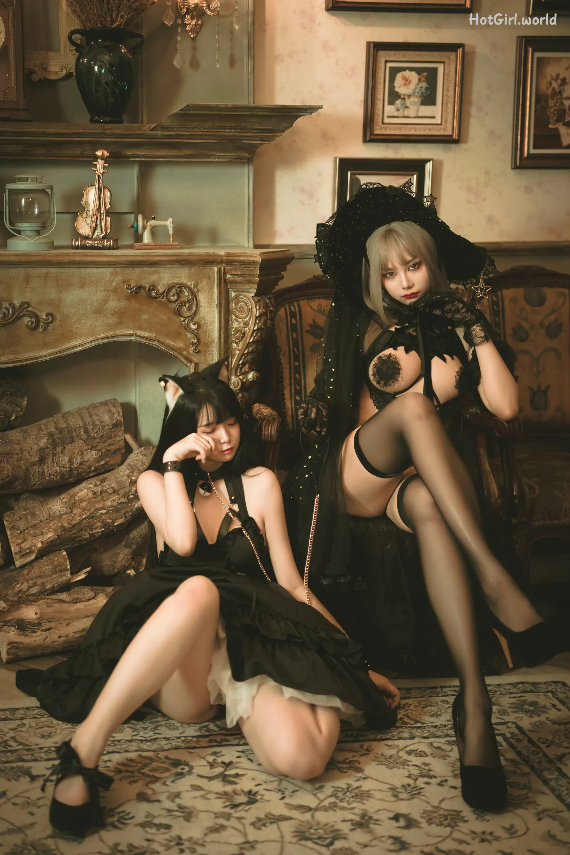Coser-落落-Raku-魔女黑猫(35 photos + 22 uncensored photos) 第16张图