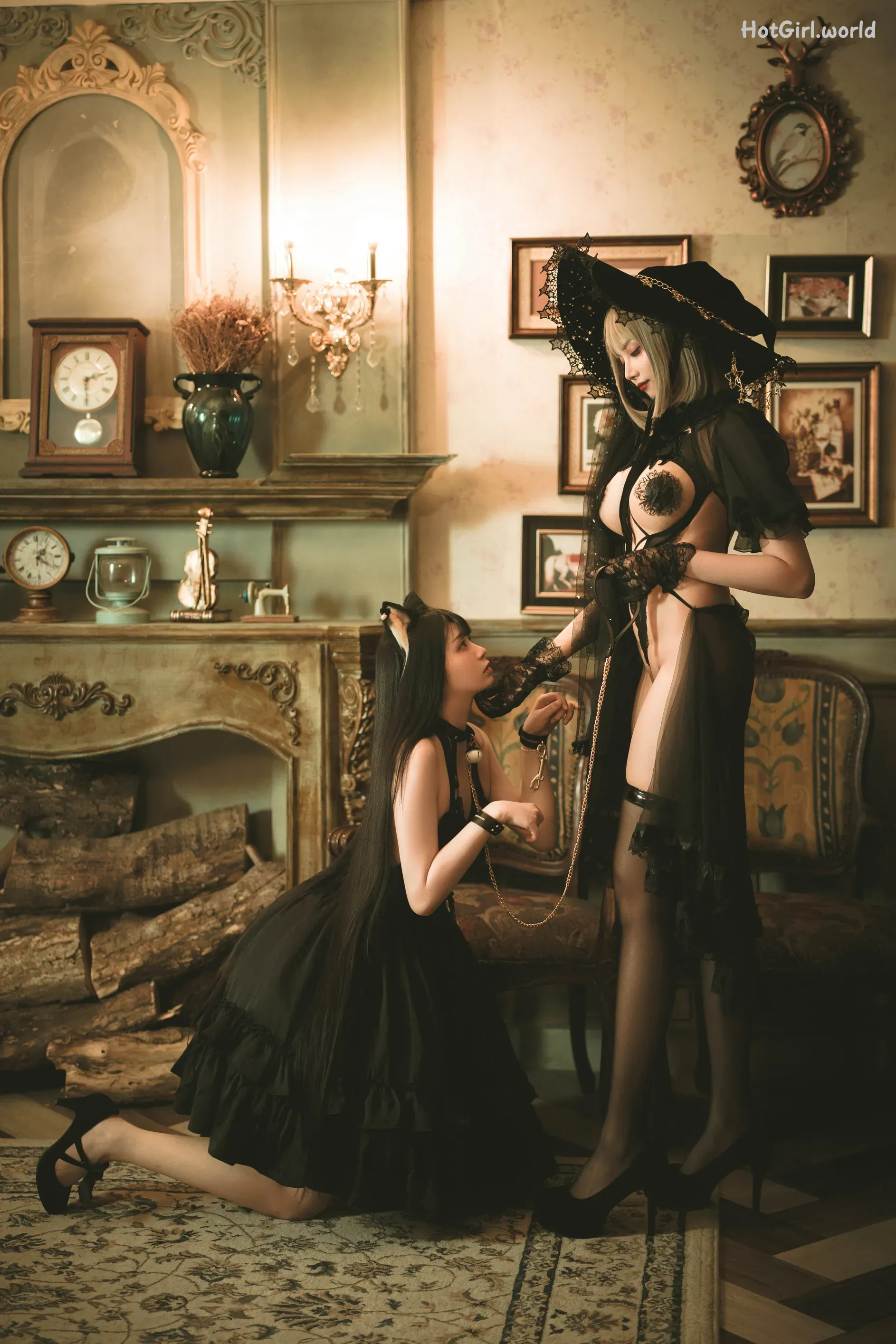 Coser-落落-Raku-魔女黑猫(35 photos + 22 uncensored photos) 第24张图