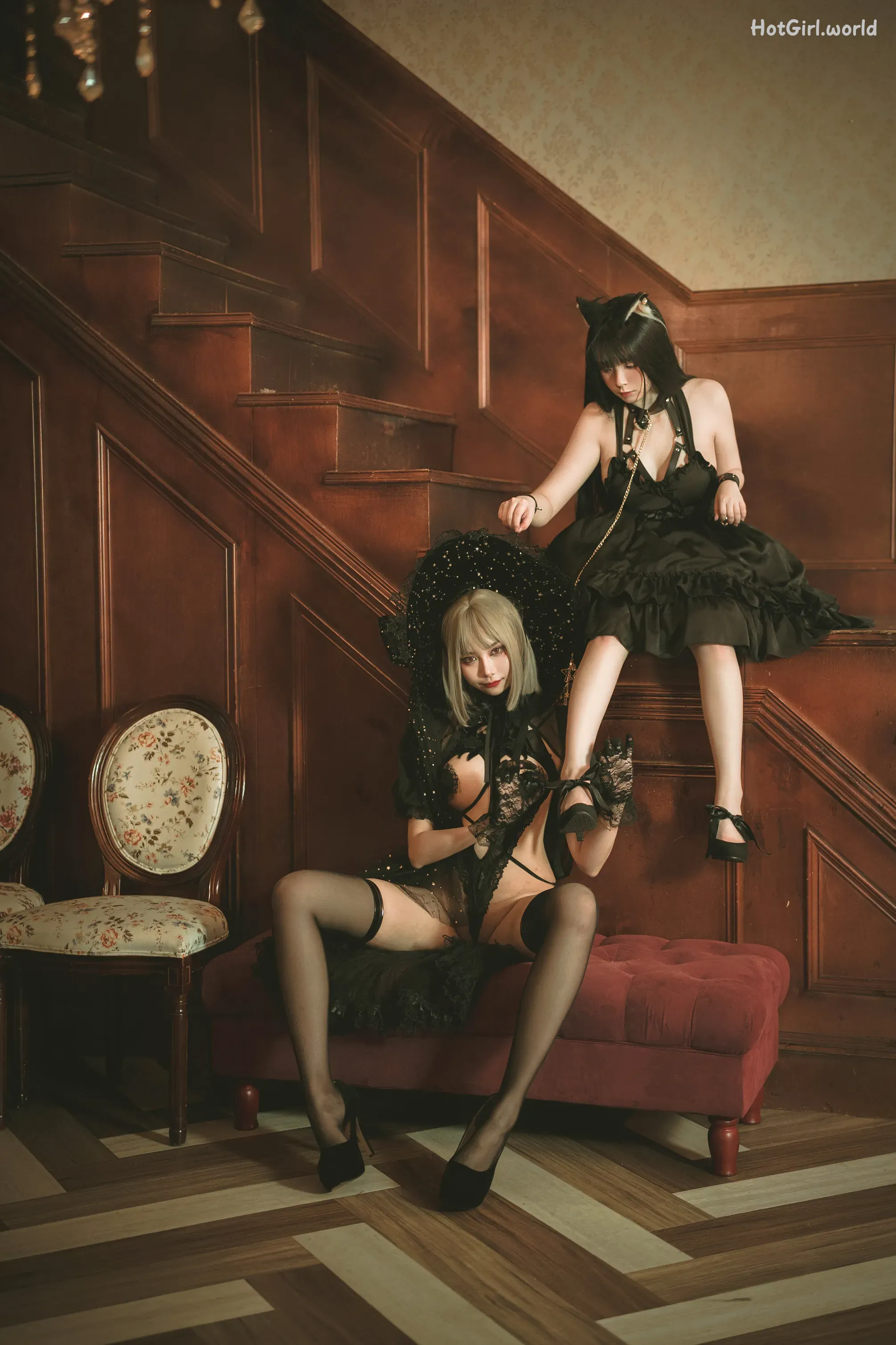 Coser-落落-Raku-魔女黑猫(35 photos + 22 uncensored photos) 第35张图