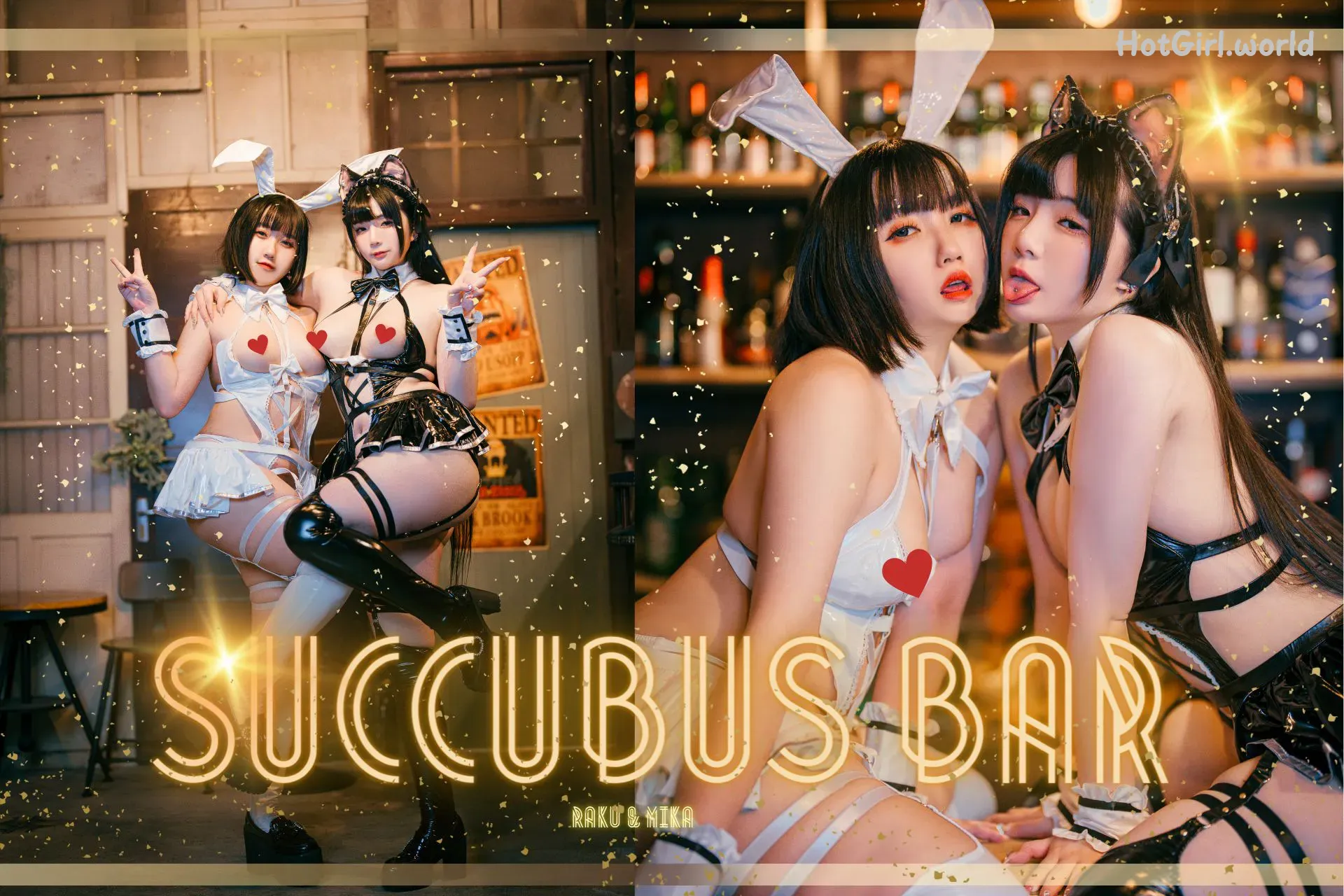 Coser-落落-Raku-SUCCUBUS BAR(10 photos + 32 uncensored photos) 第1张图