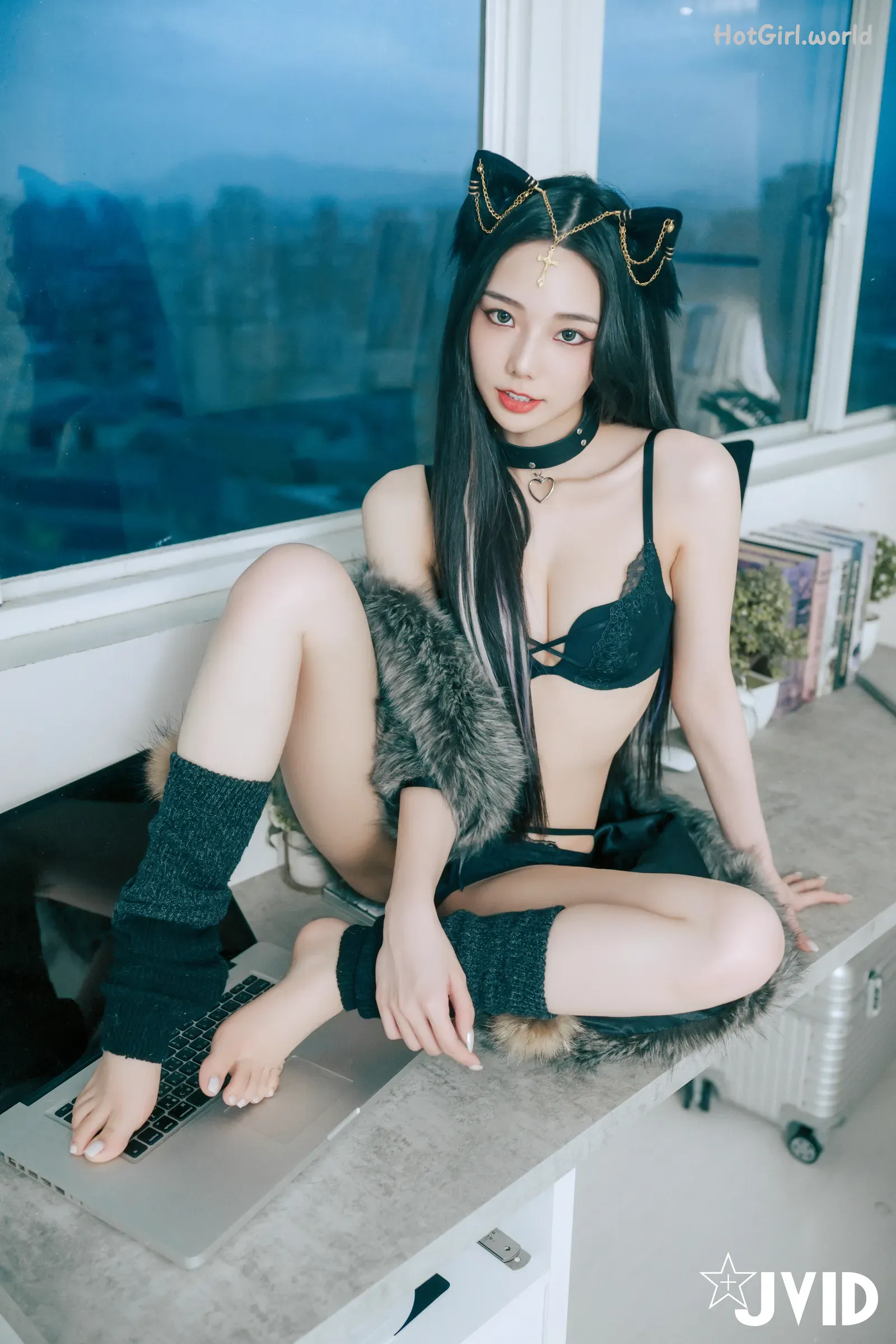 JVID-啾啾-牛奶成功收編冶豔的黑貓娘 第59张图