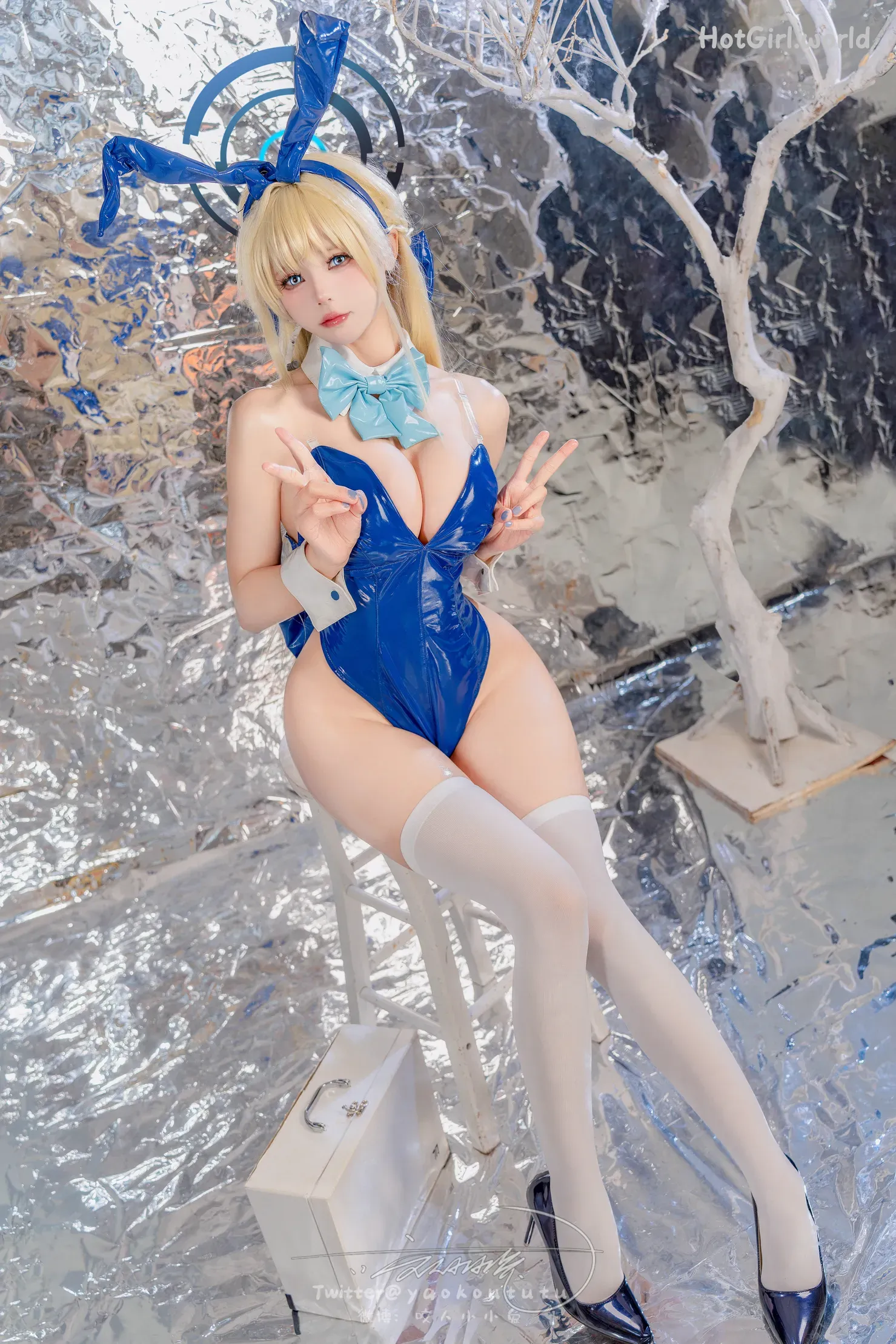 Coser-黏黏团子兔-碧蓝档案-飞鸟马时 第16张图