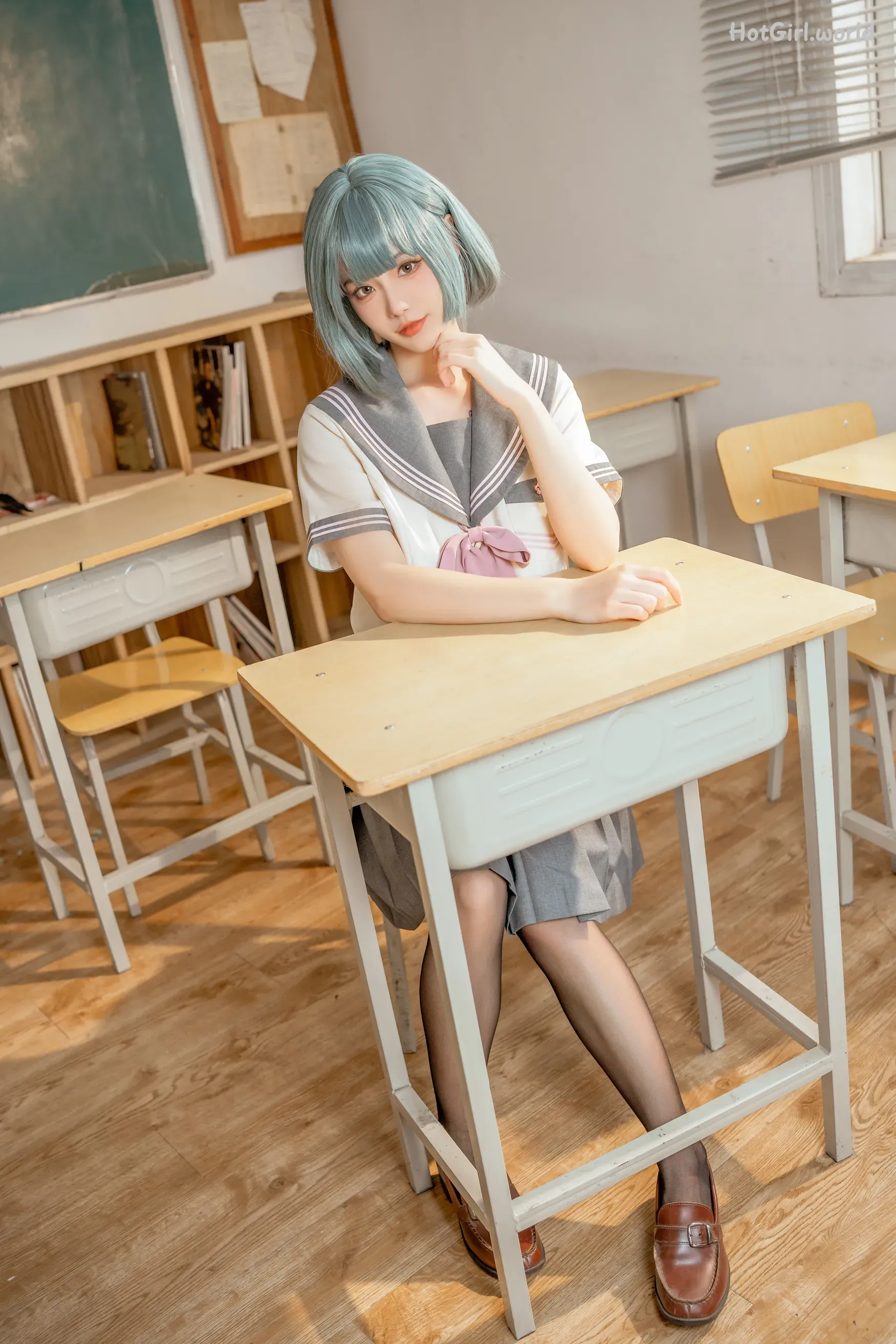 Coser-桃良阿宅-不良JK 第2张图