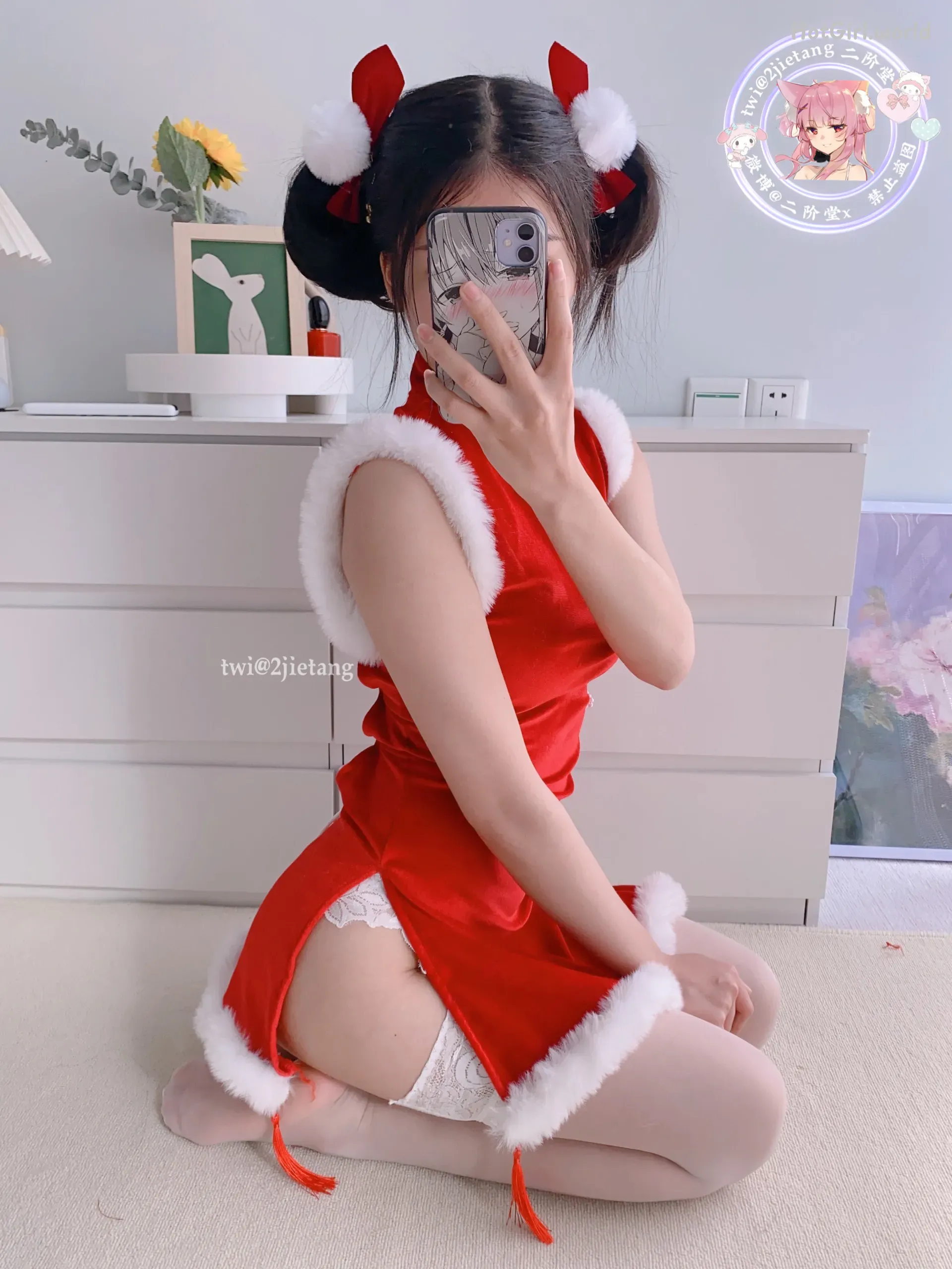 Coser-二阶堂-圣诞旗袍 第11张图