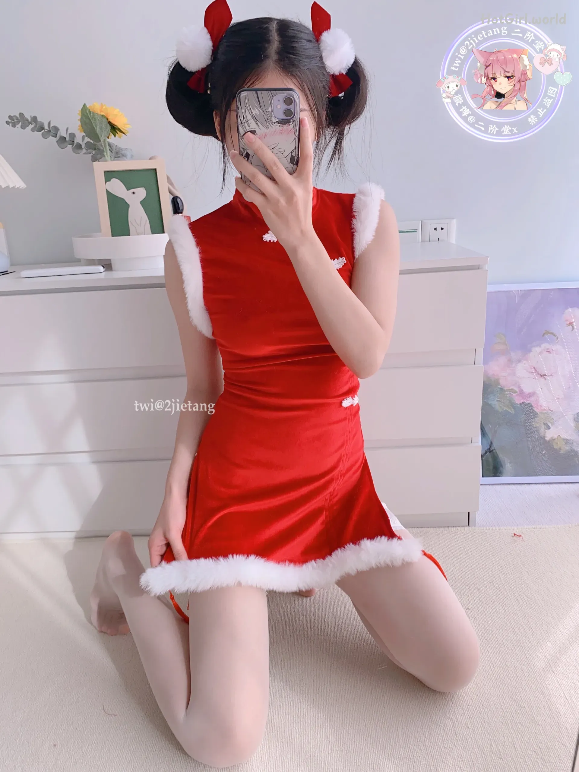 Coser-二阶堂-圣诞旗袍 第14张图