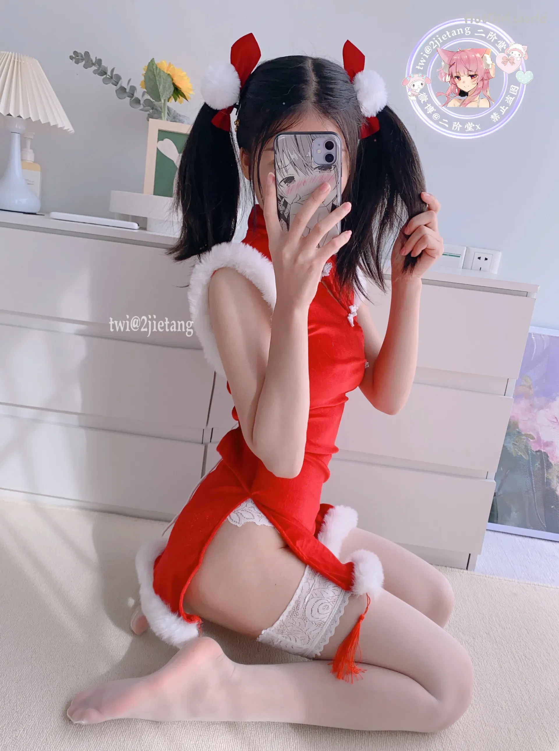 Coser-二阶堂-圣诞旗袍 第77张图