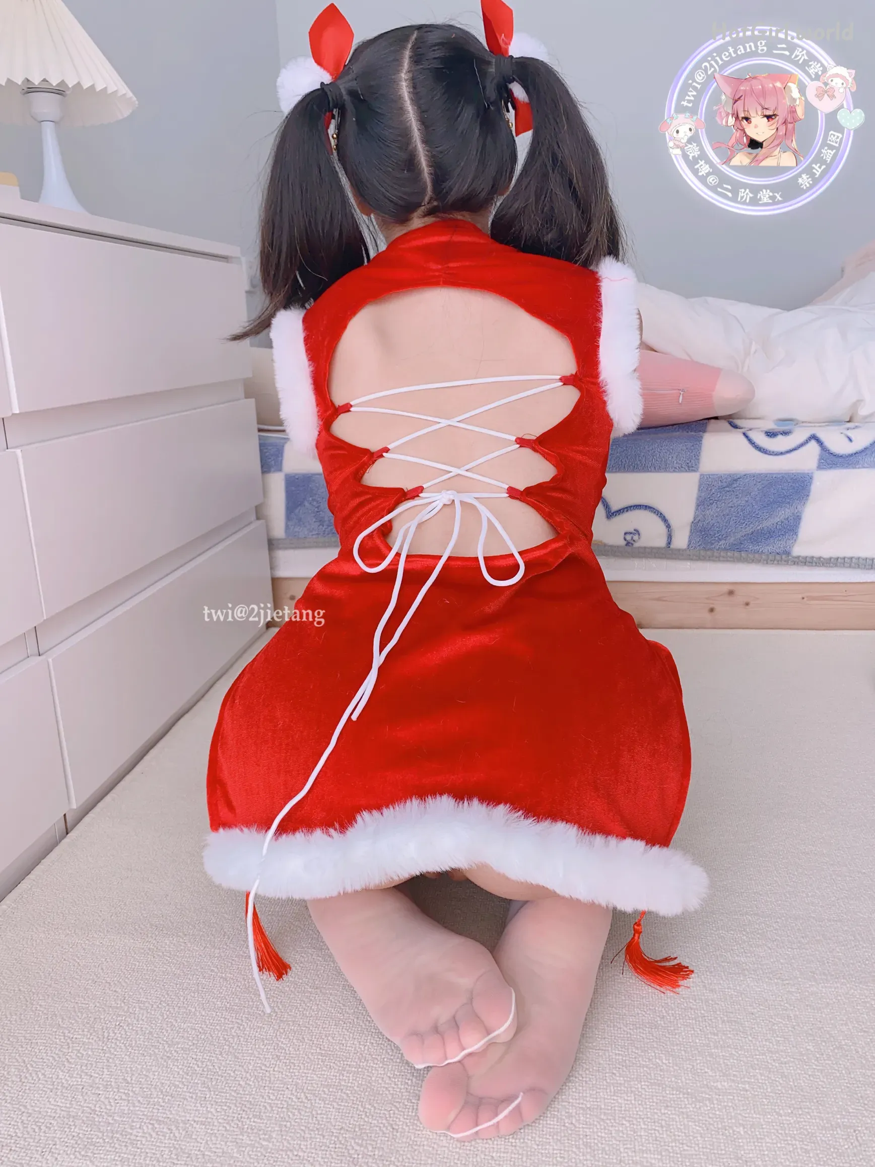 Coser-二阶堂-圣诞旗袍 第85张图