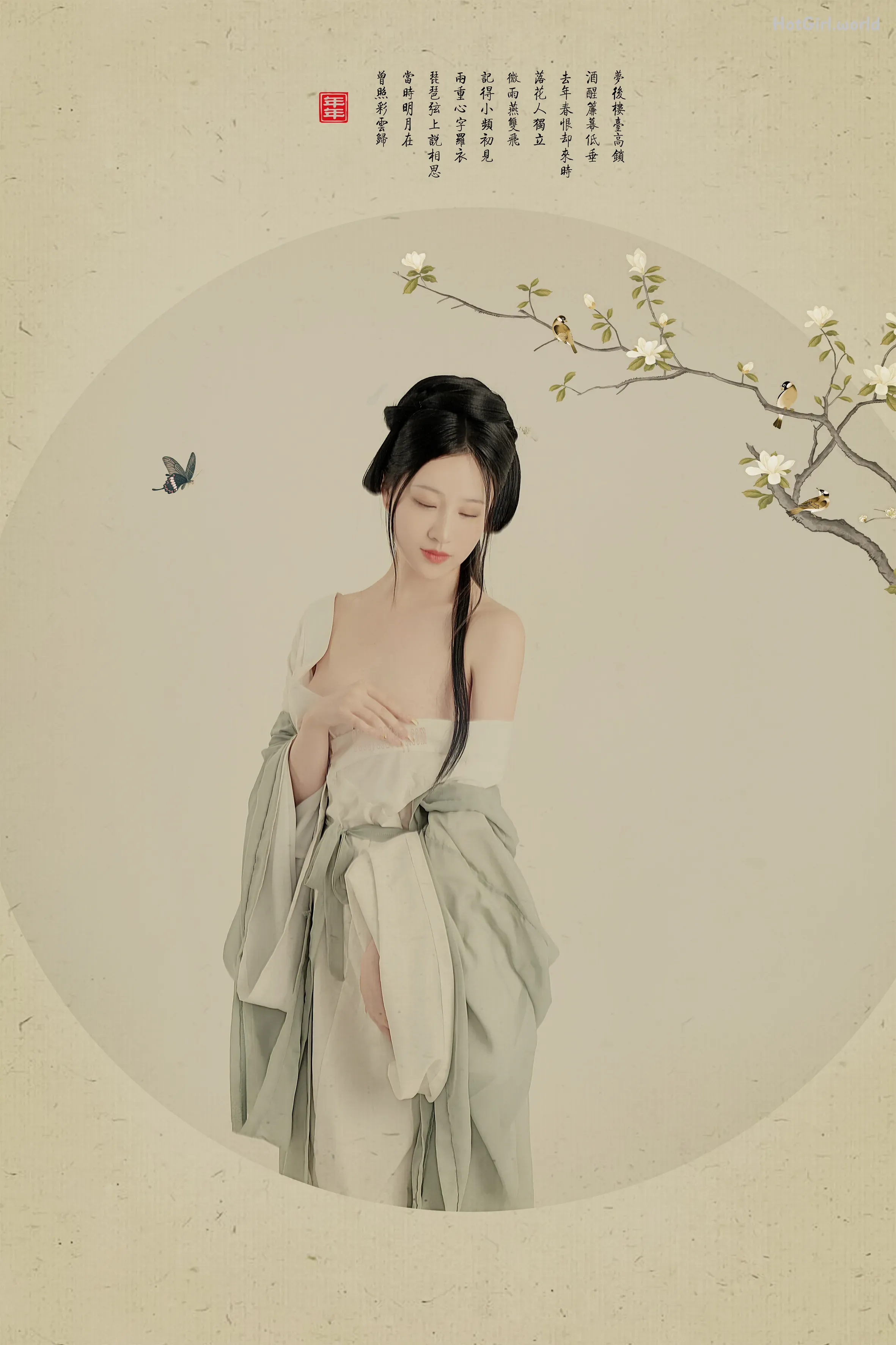 Coser-年年-Nnian-白玉兰-Magnolia(7 photos + 19 uncensored photos) 第6张图