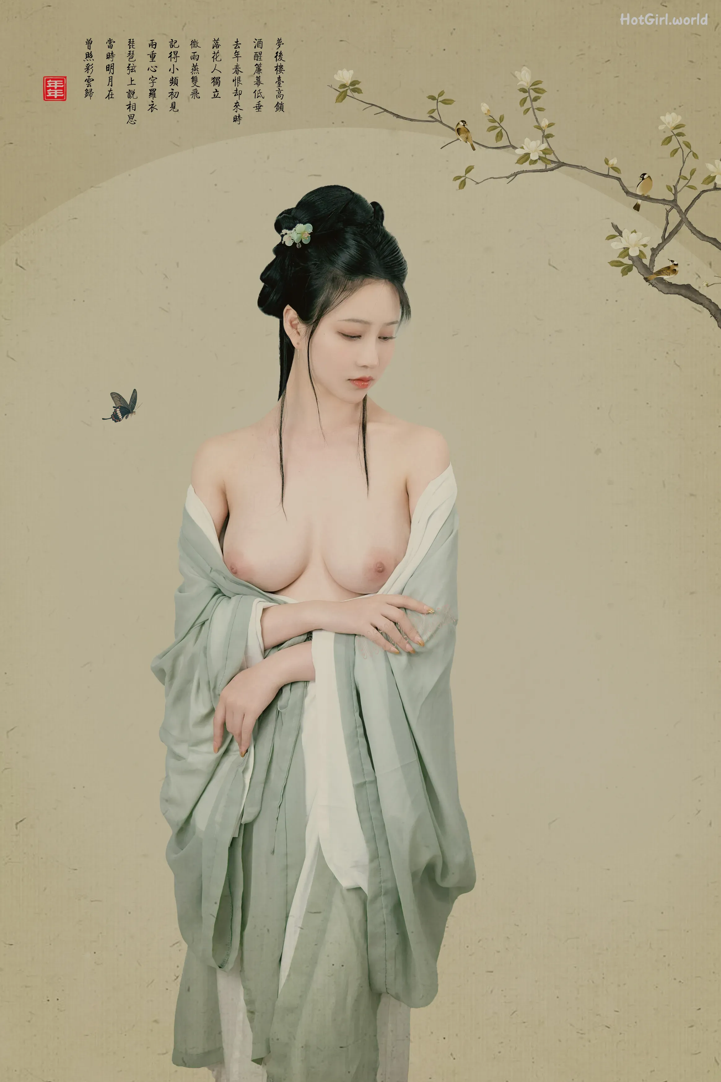 Coser-年年-Nnian-白玉兰-Magnolia(7 photos + 19 uncensored photos) 第24张图