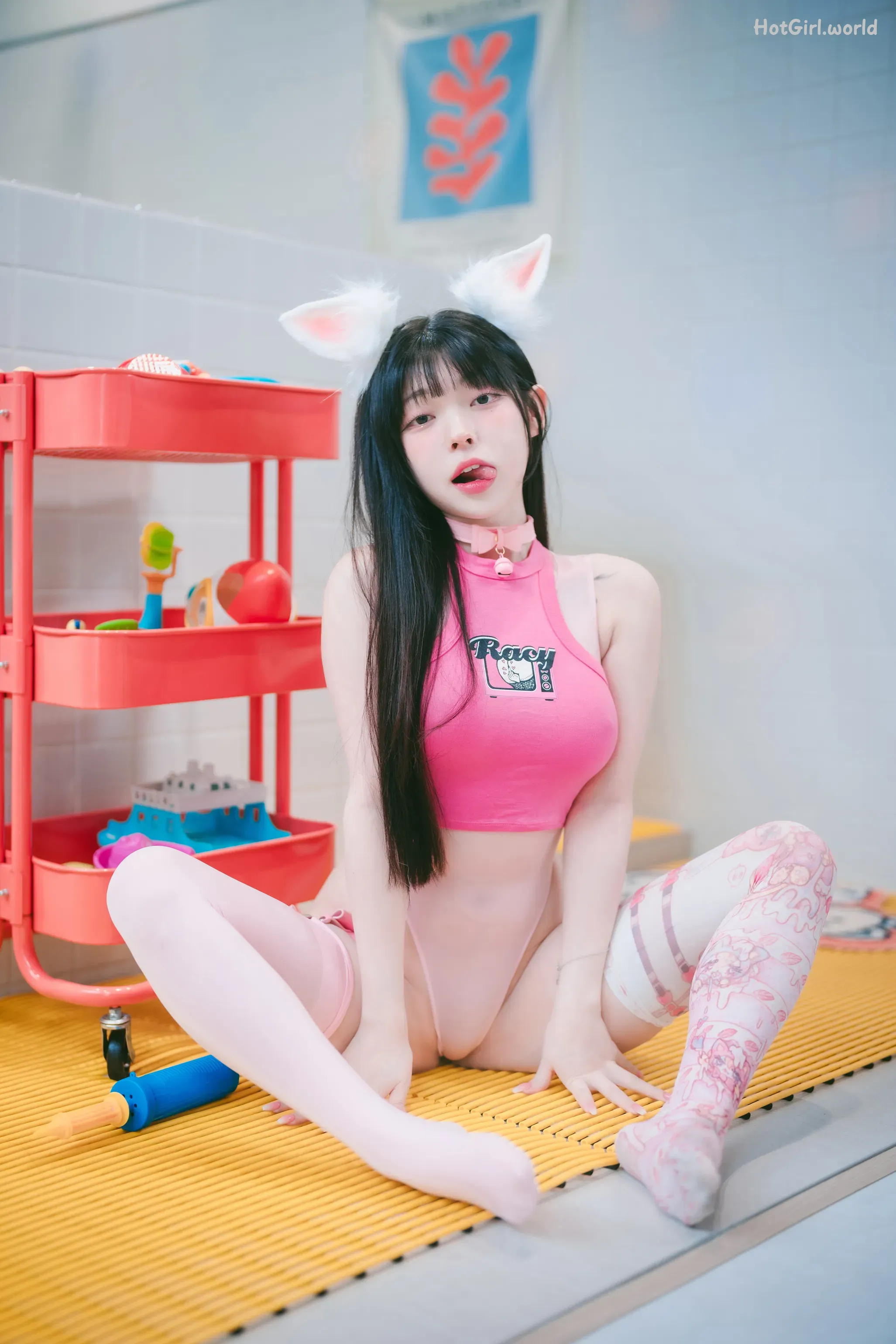 DJAWA Photo-Yudi-유디-Pink Bunny & Black Cat(91 photos + 14 uncensored photos) 第13张图