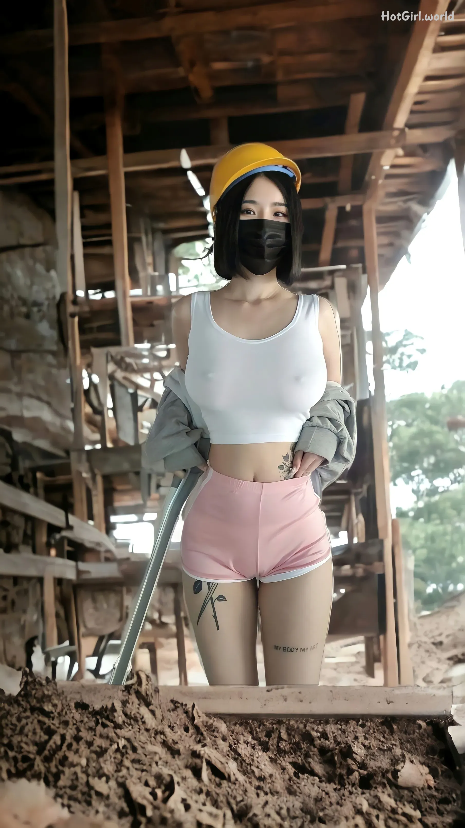 JYEONG-Construction site(56 photos + 28 uncensored photos) 第3张图