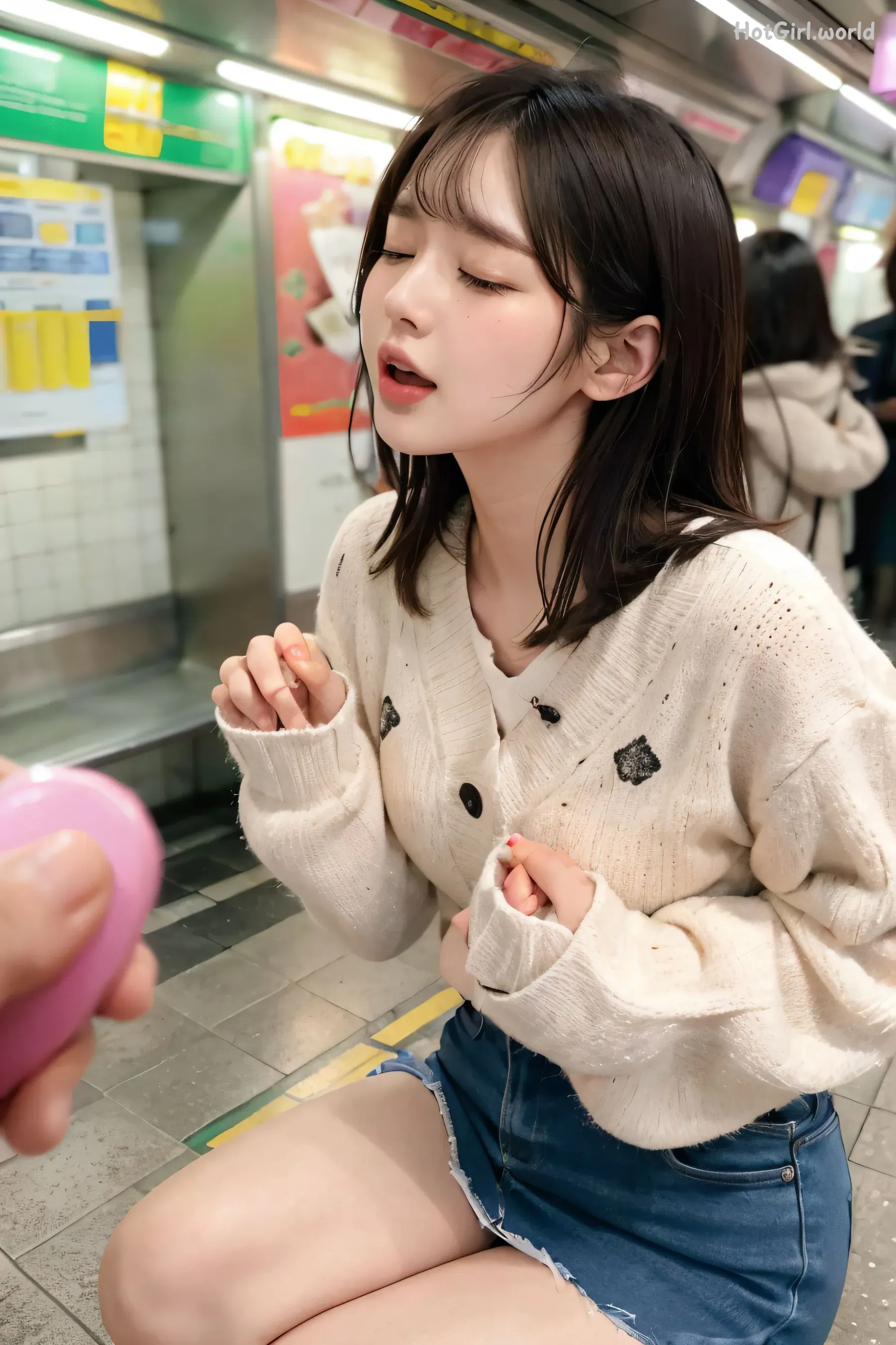 AI-Generated-清纯唯美系列-地铁里的跳蛋 第13张图
