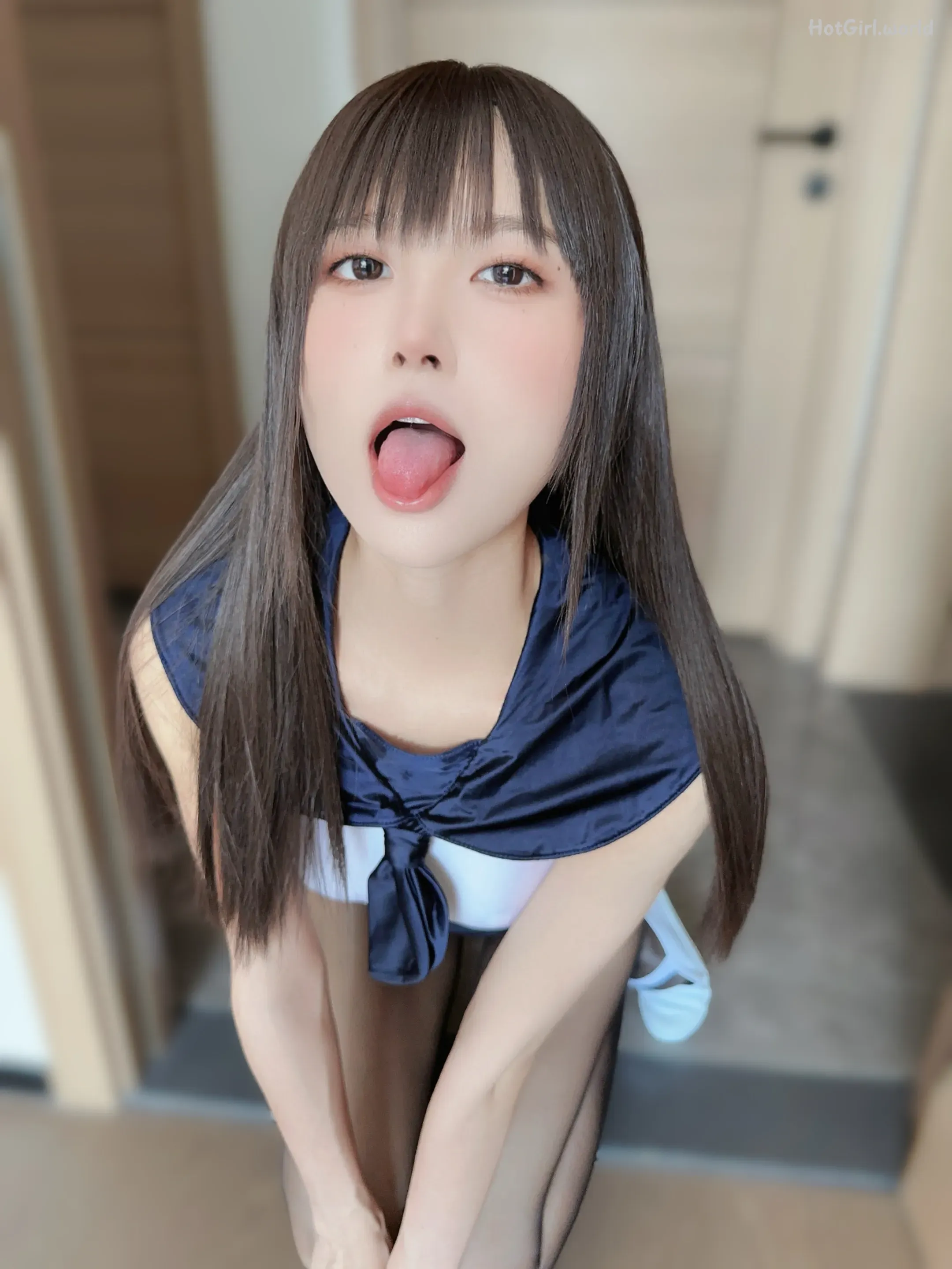 Coser-布丁大法-Pudding-Dafa-无内黑丝蜜臀美腿 第3张图
