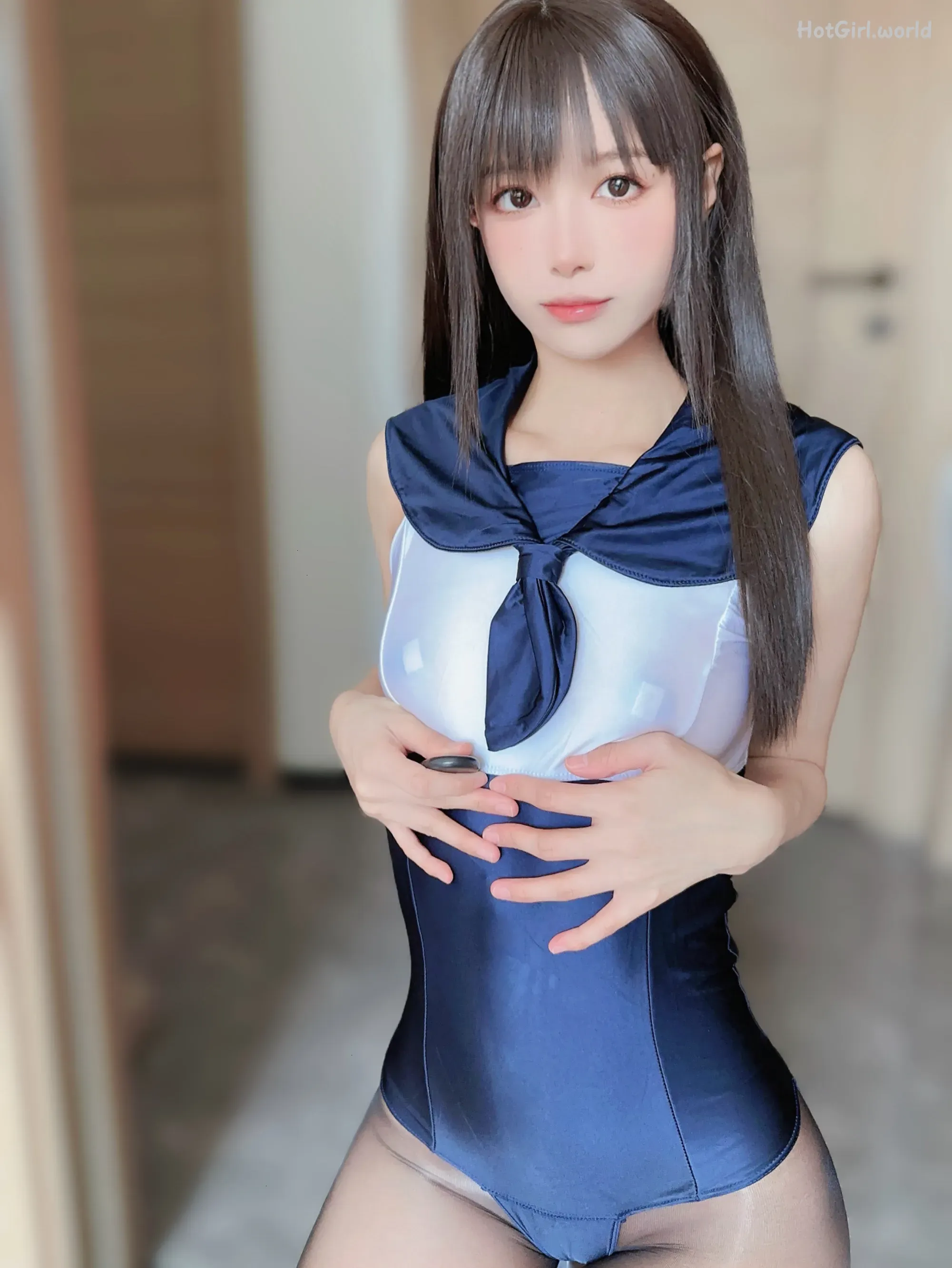 Coser-布丁大法-Pudding-Dafa-无内黑丝蜜臀美腿 第14张图