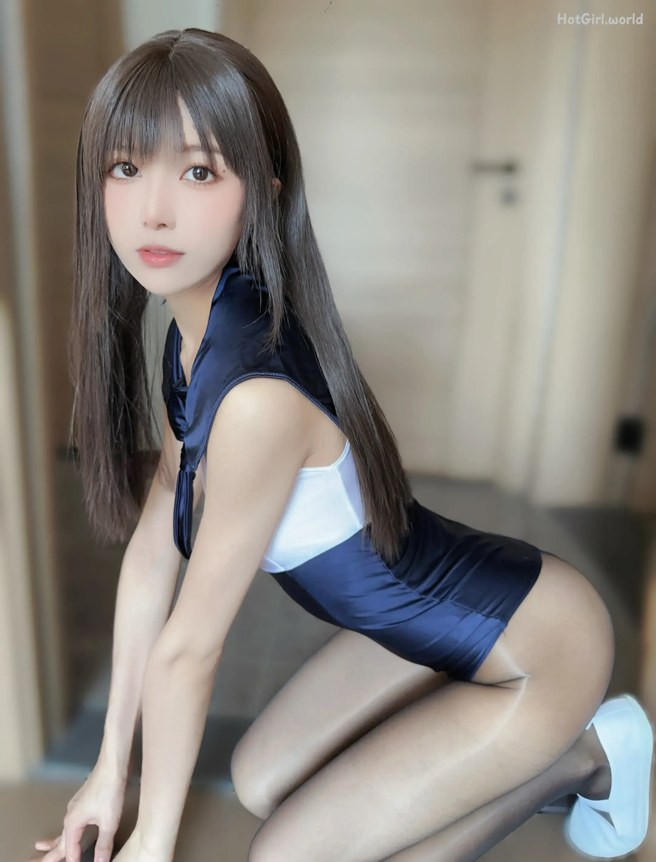 Coser-布丁大法-Pudding-Dafa-无内黑丝蜜臀美腿 第25张图