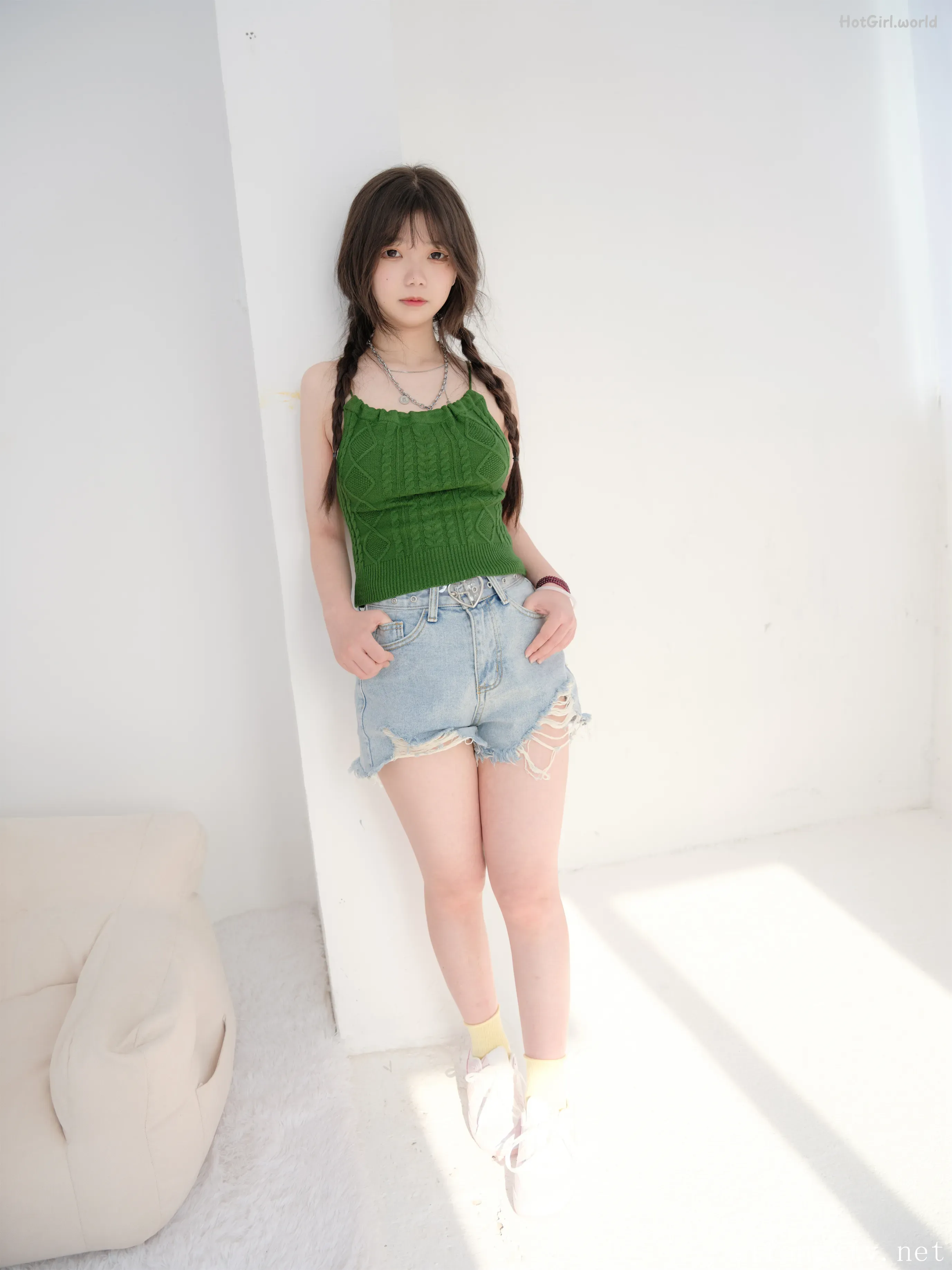 紧急企划-R18-内部私定-奶昔-牛仔短裤脱光(56 photos + 22 uncensored photos) 第8张图