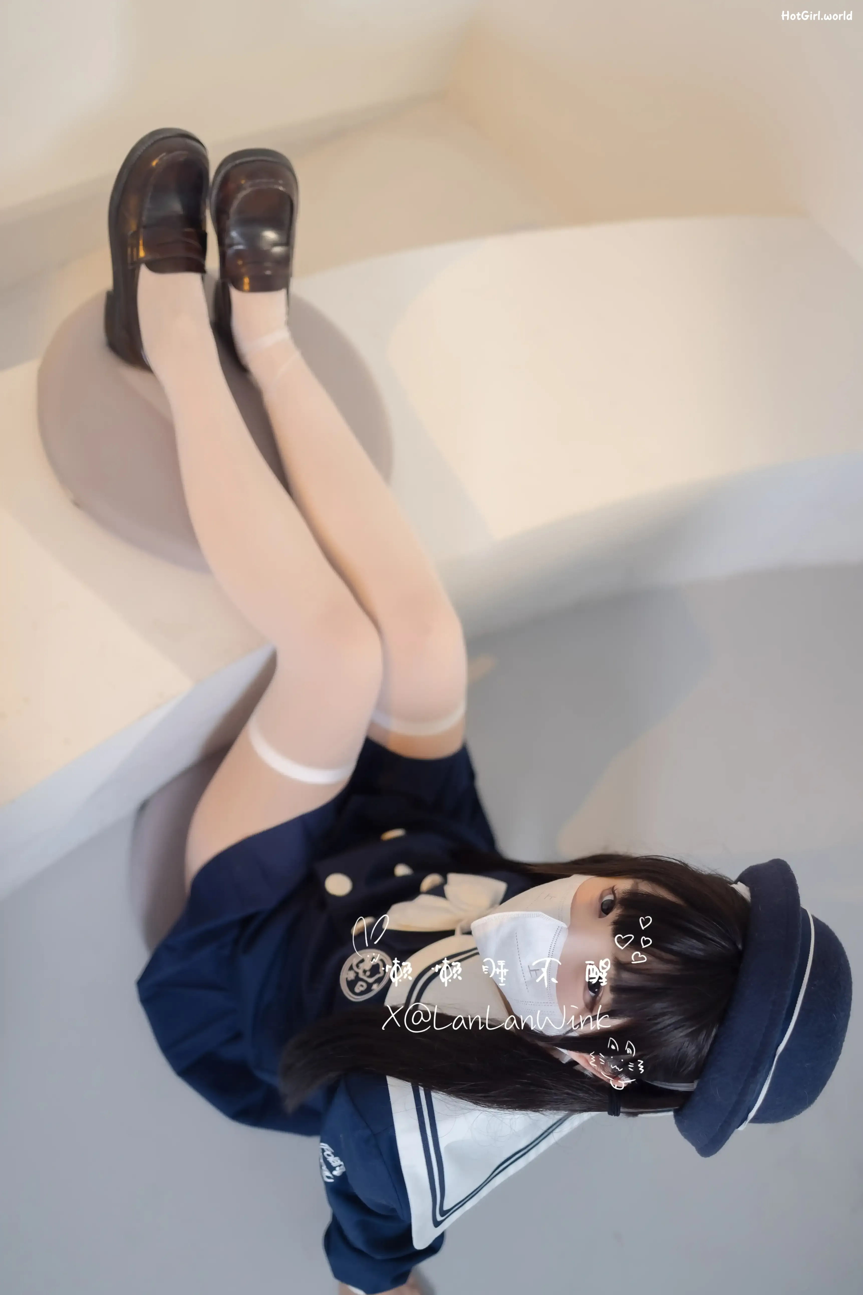 Coser-懒懒睡不醒-合法萝莉美少女捆绑白丝jk 第10张图