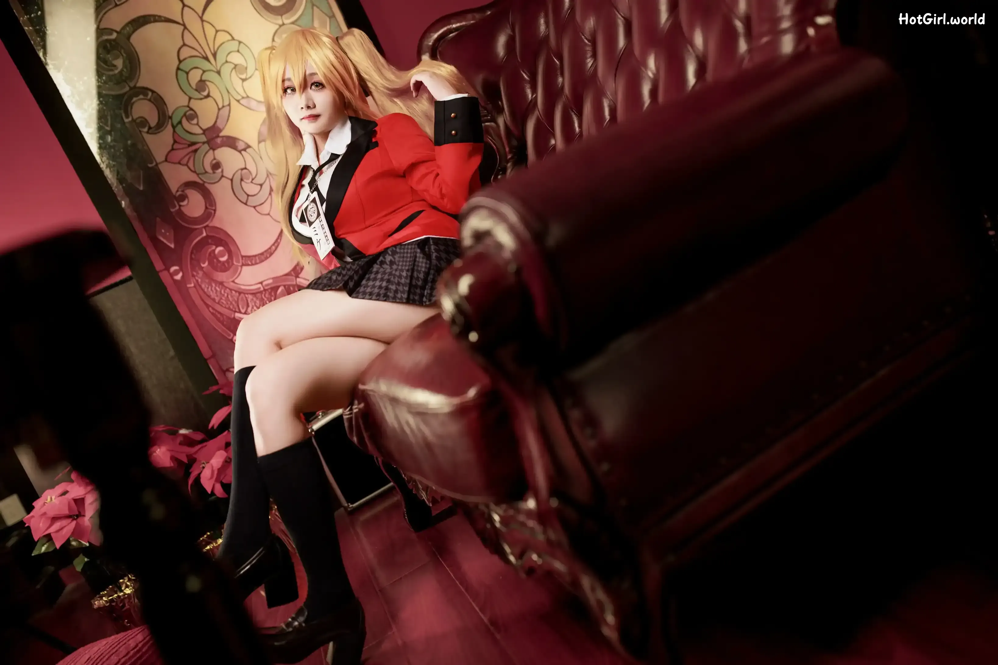 Coser-阿雪雪-狂赌之渊-早乙女芽亚里-制服 第4张图